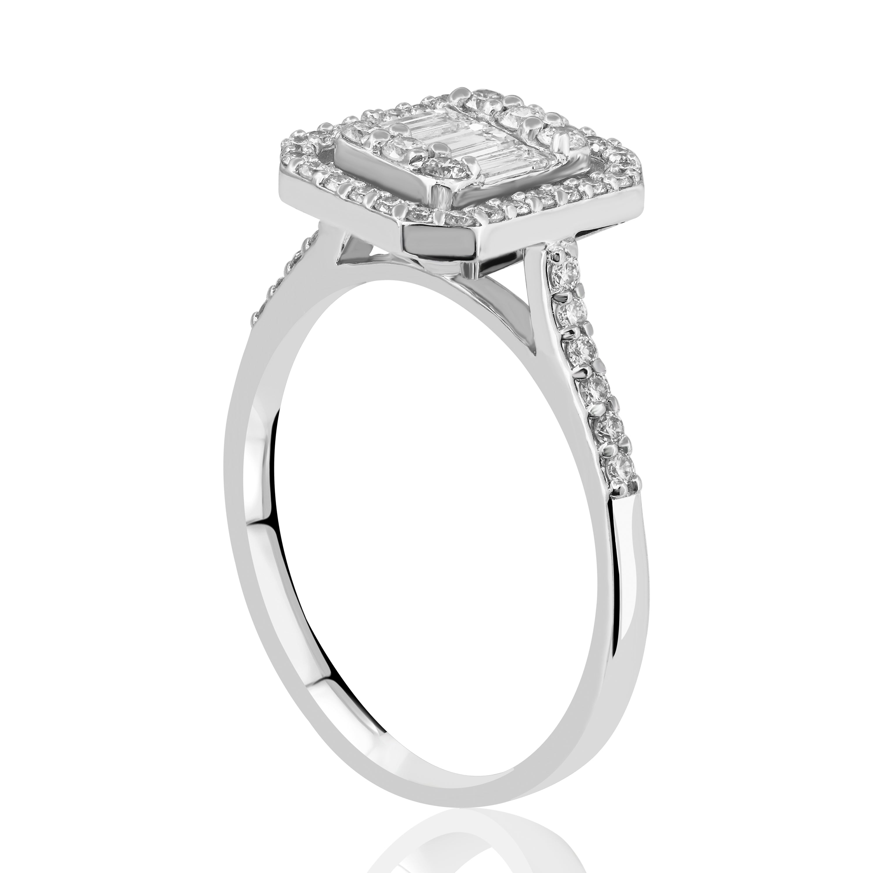 0,67 Karat Baget Pırlanta Yüzük "Feris"