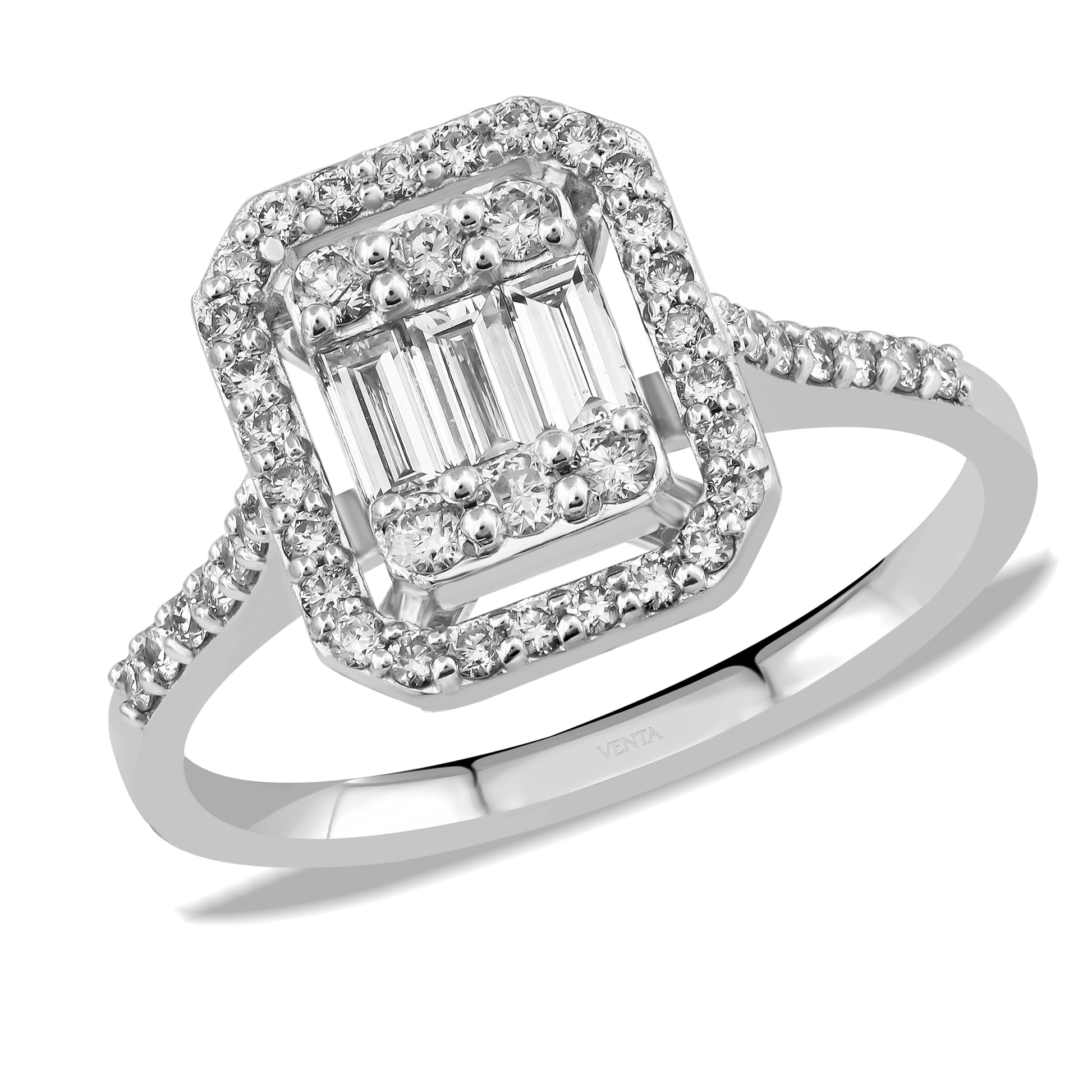 0,67 Karat Baget Pırlanta Yüzük "Feris"