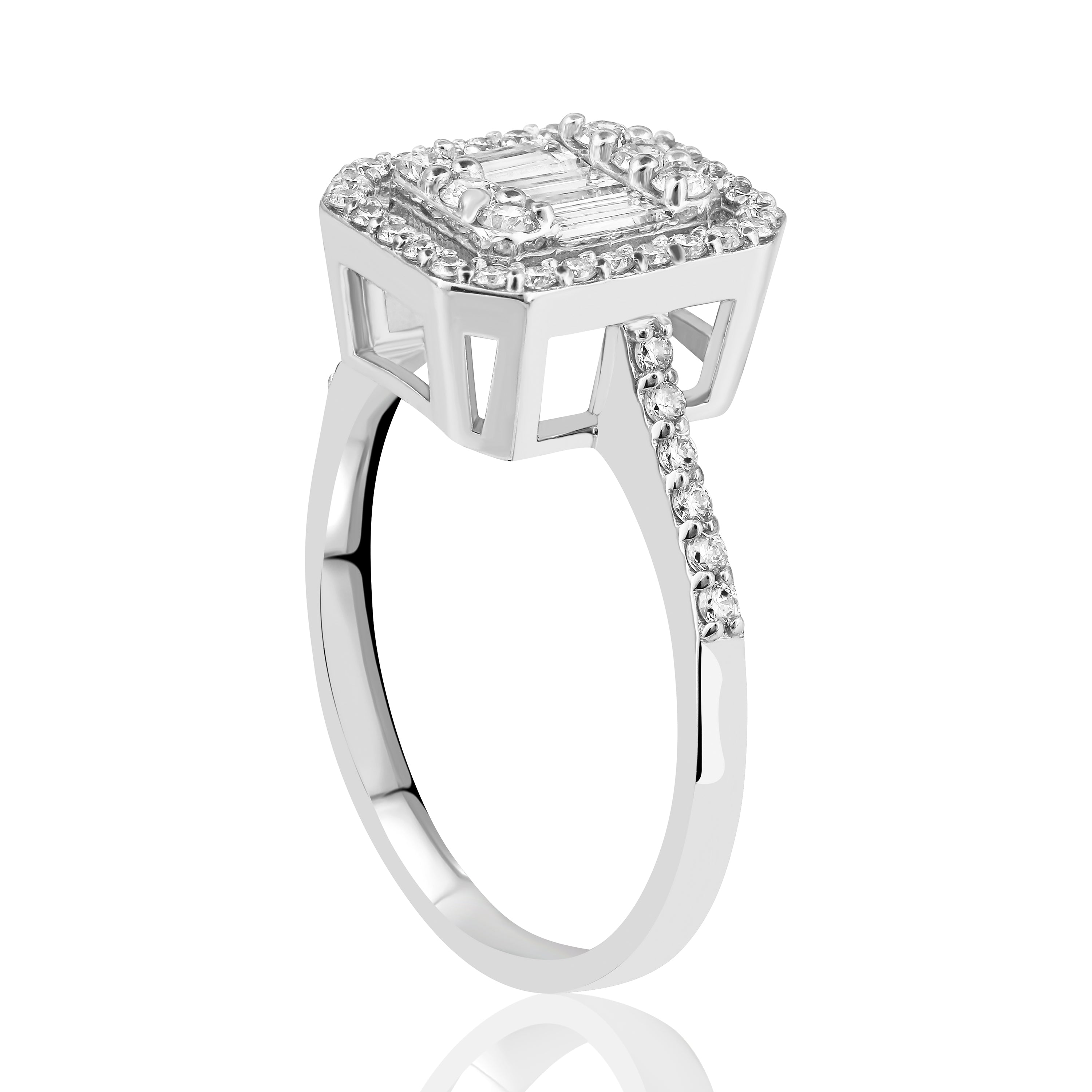 0,60 Karat Baget Pırlanta Yüzük "Efza"