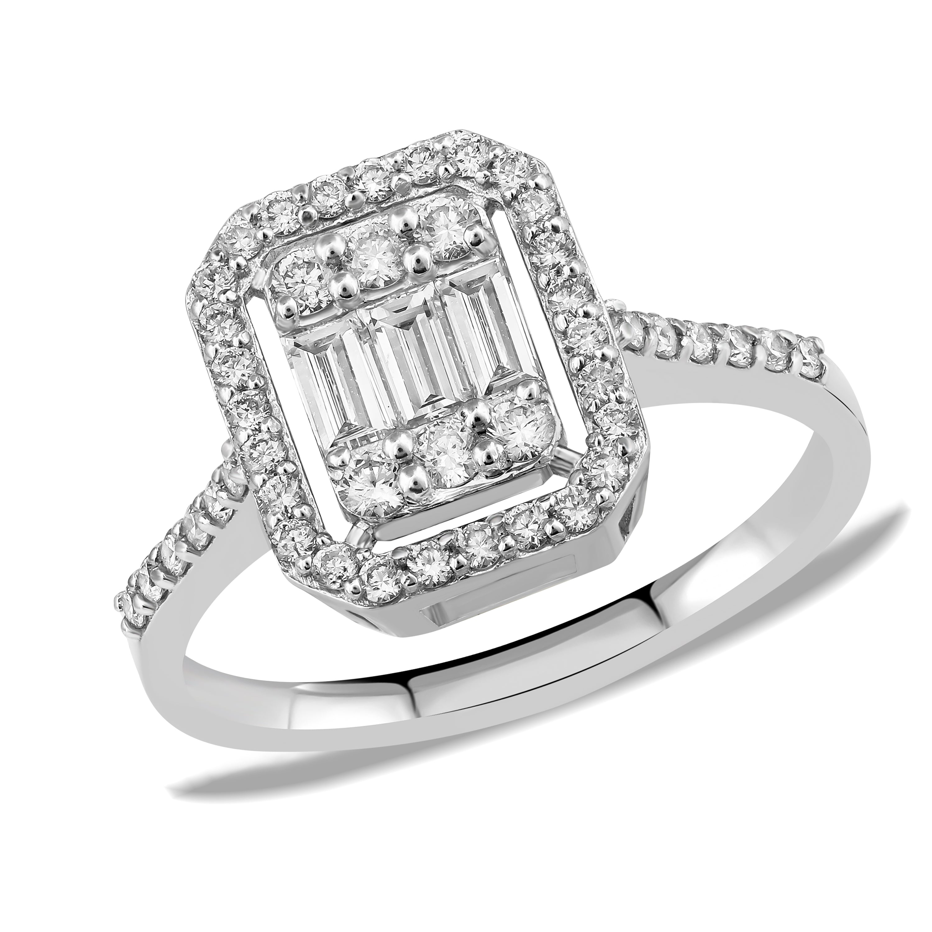 0,60 Karat Baget Pırlanta Yüzük "Efza"