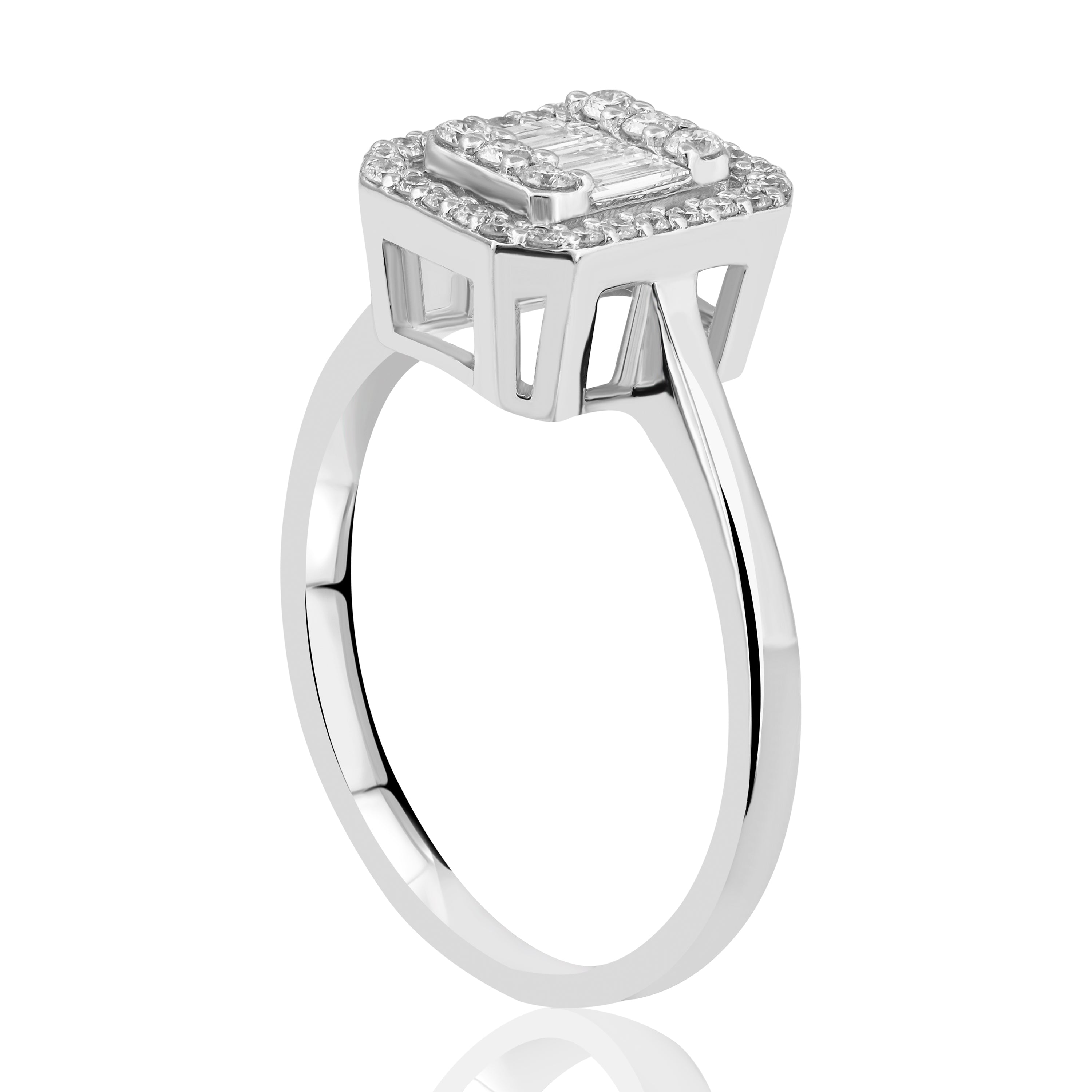 0,45 Karat Baget Pırlanta Yüzük "İlma"