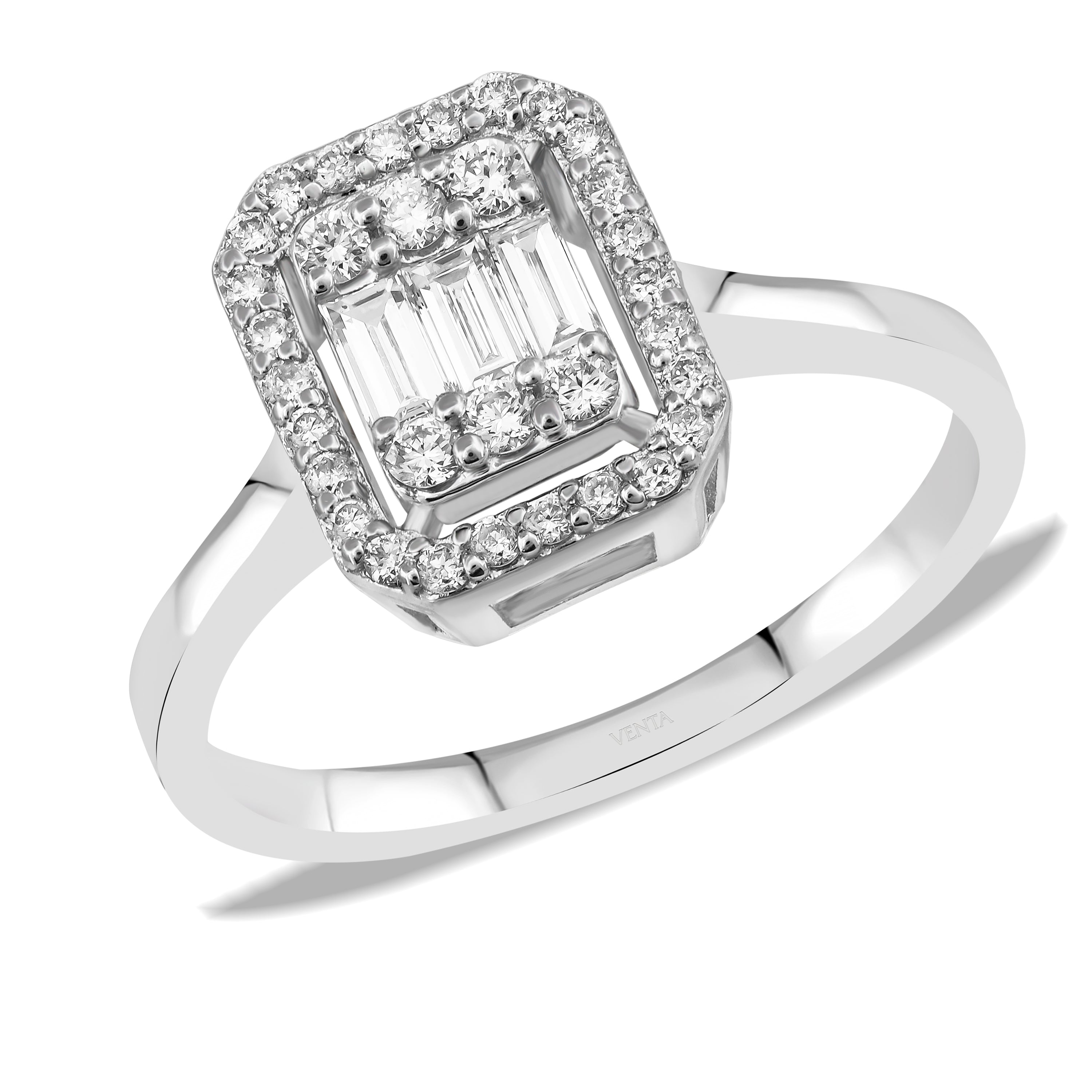 0,45 Karat Baget Pırlanta Yüzük "İlma"