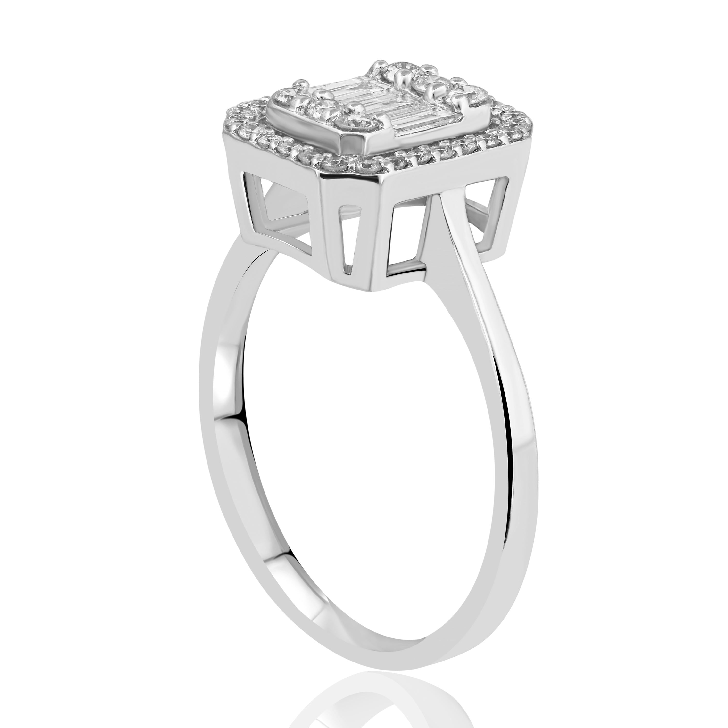 0,55 Karat Baget Pırlanta Yüzük "İlma"