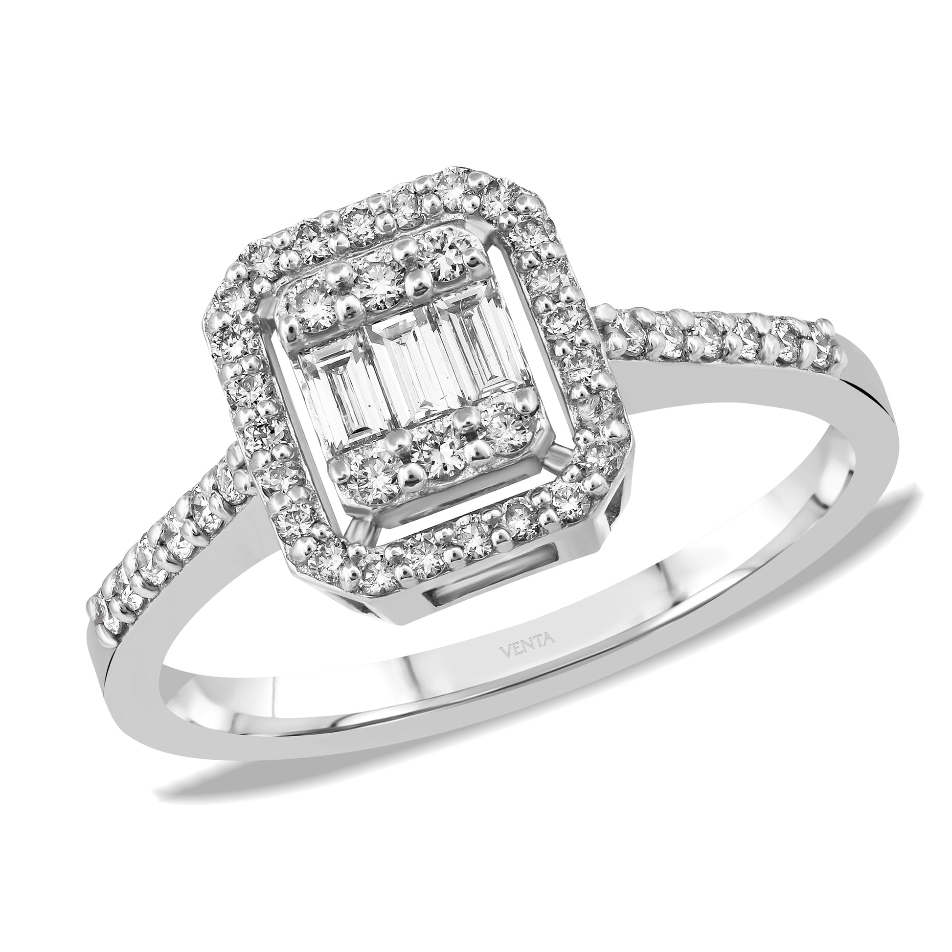 0,40 Karat Baget Pırlanta Yüzük "Efza"