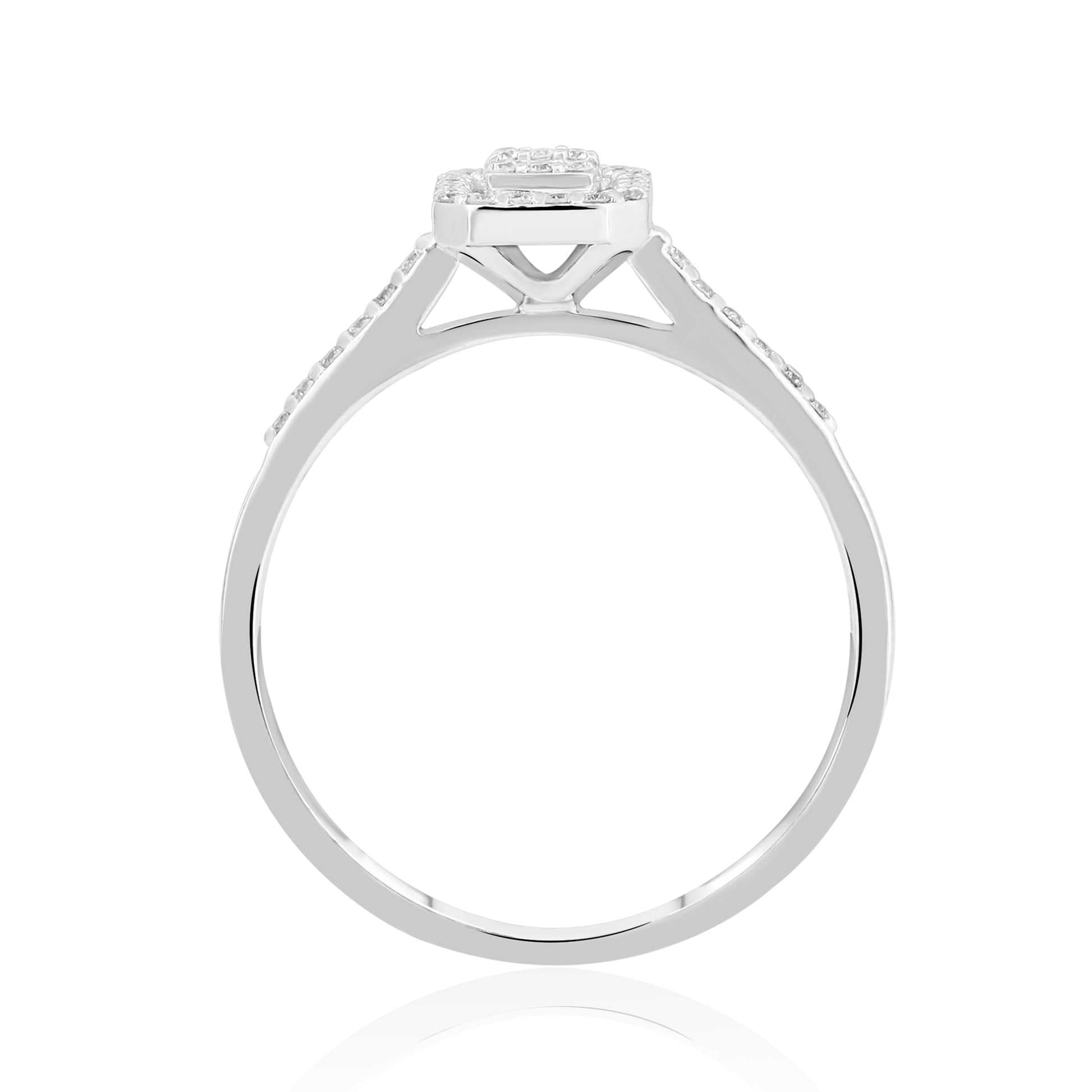 0,20 Karat Baget Pırlanta Yüzük "Feris"