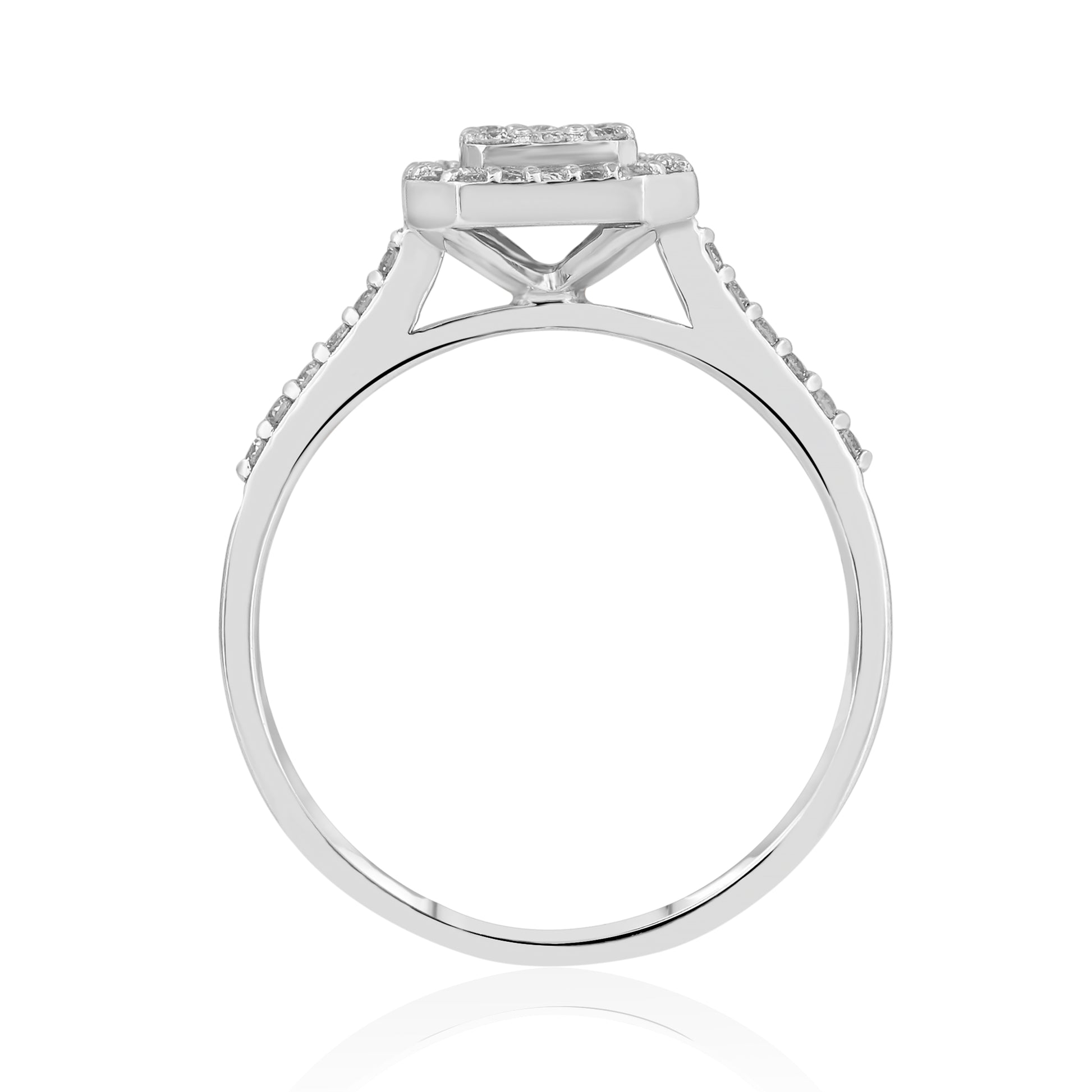 0,42 Karat Baget Pırlanta Yüzük "Feris"