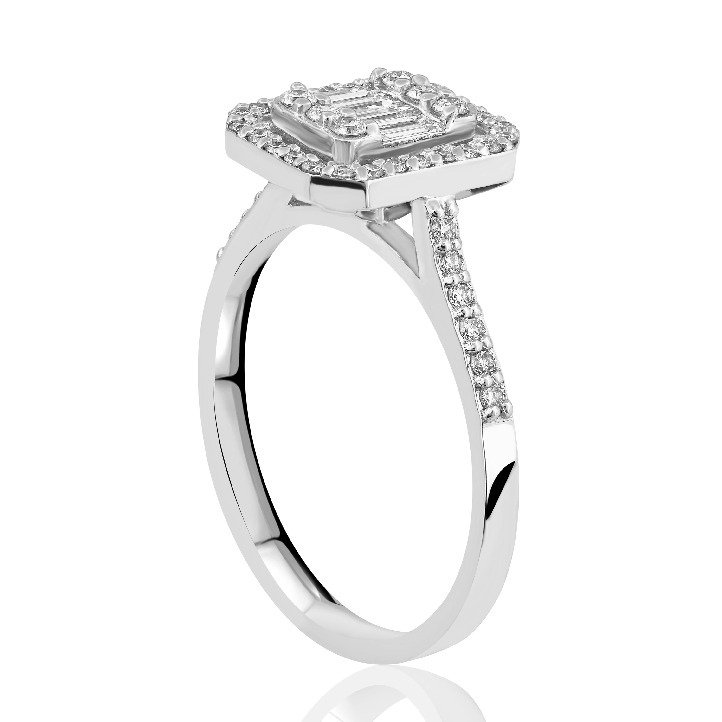 0,52 Karat Baget Pırlanta Yüzük "Feris"