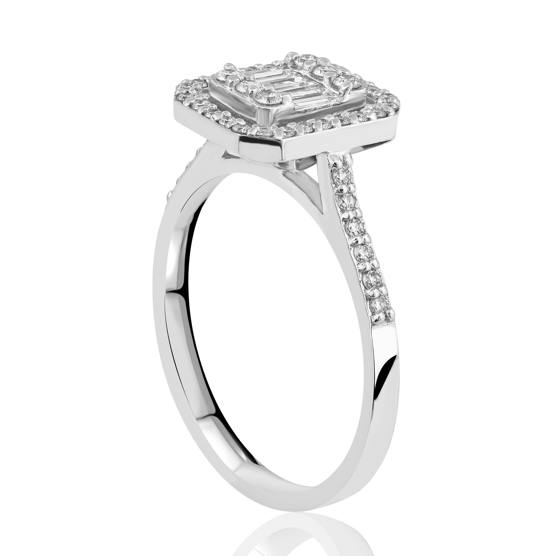 0,52 Karat Baget Pırlanta Yüzük "Feris"