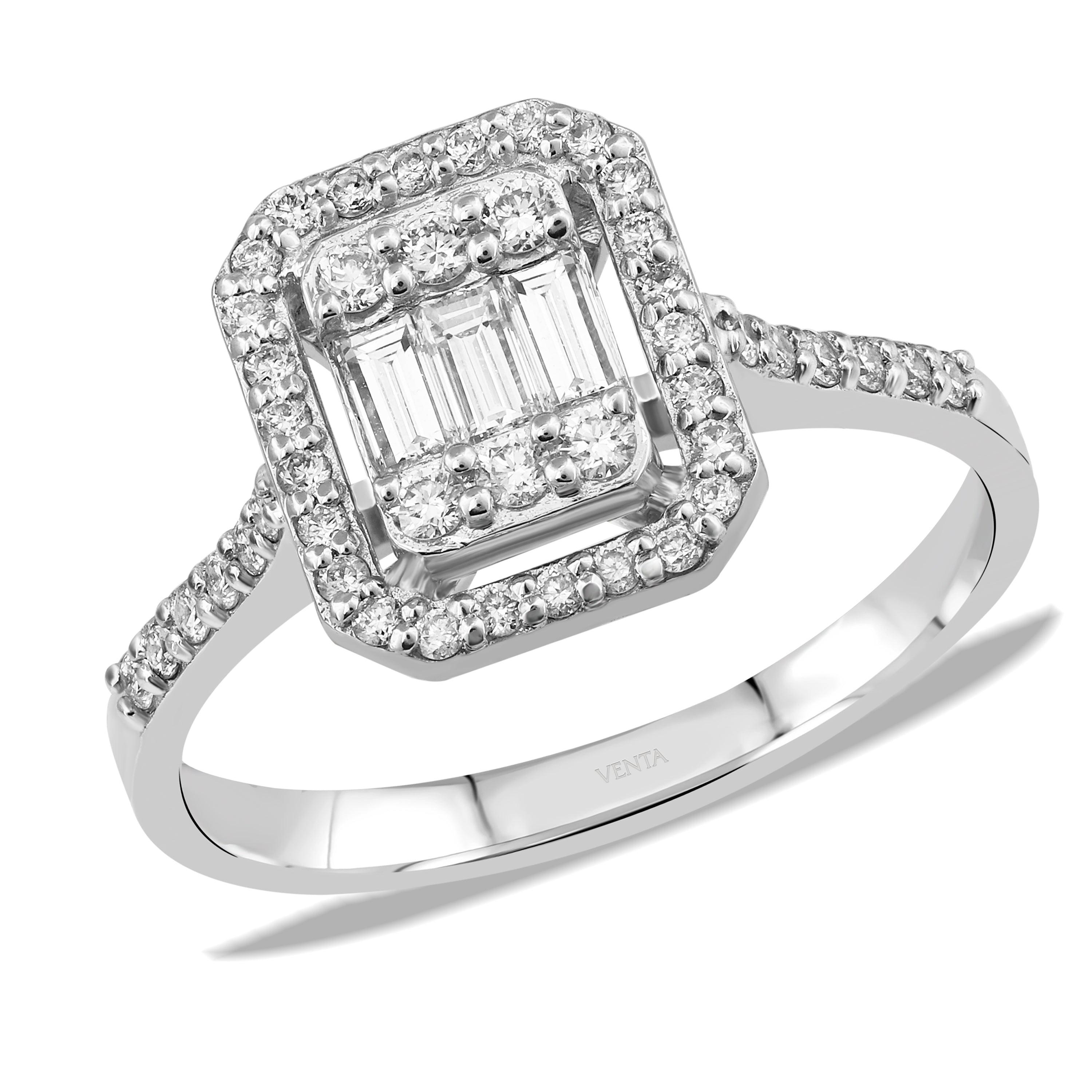 0,52 Karat Baget Pırlanta Yüzük "Feris"