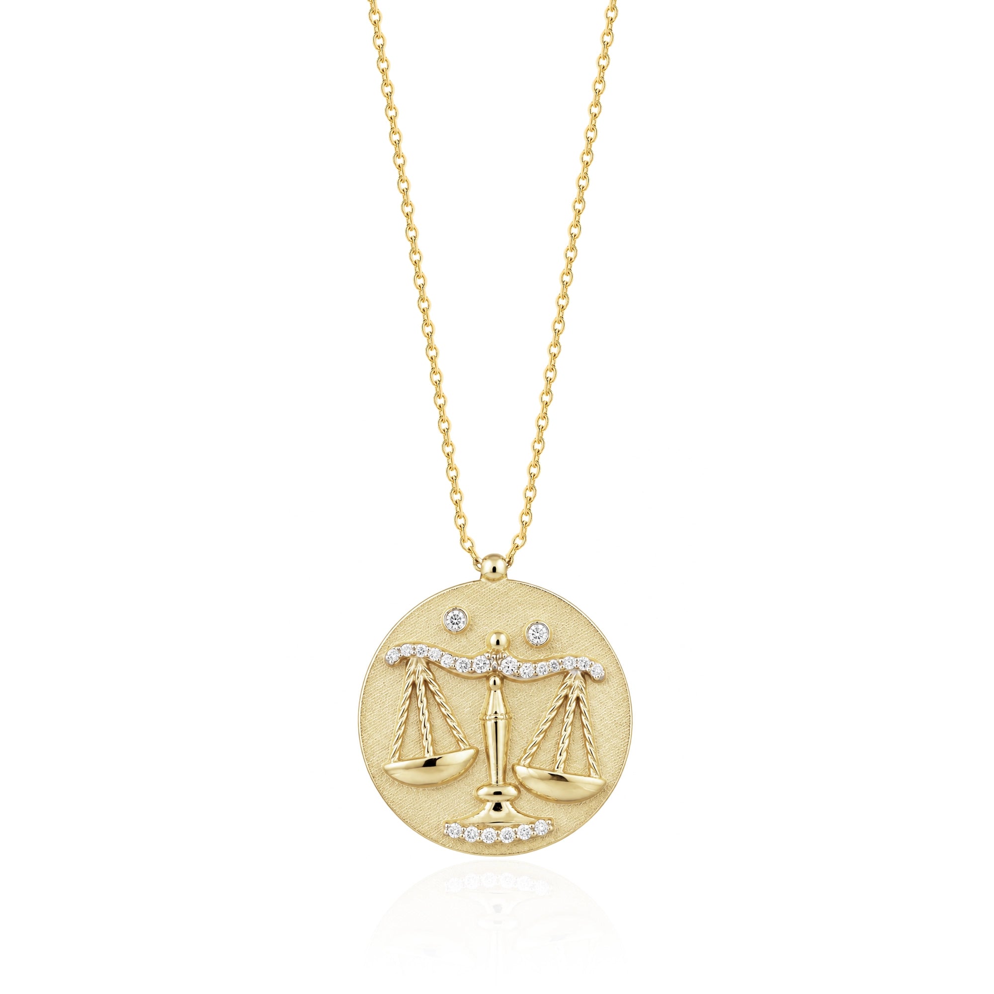 0.17 Carat Designer Virgo Zodiac Diamond Necklace