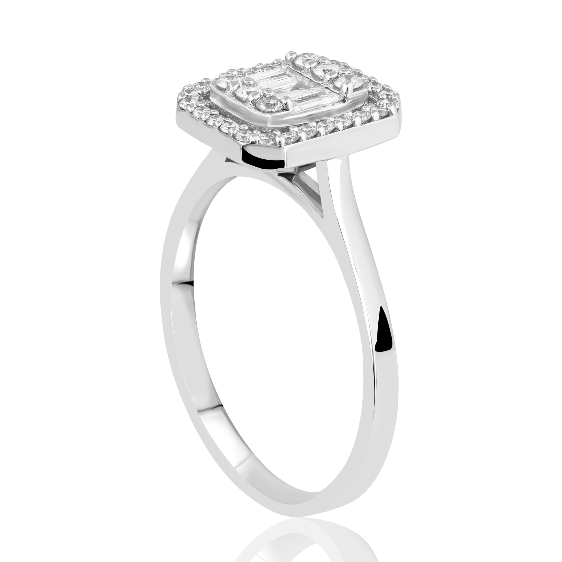 0,53 Karat Baget Pırlanta Yüzük "Mahru"