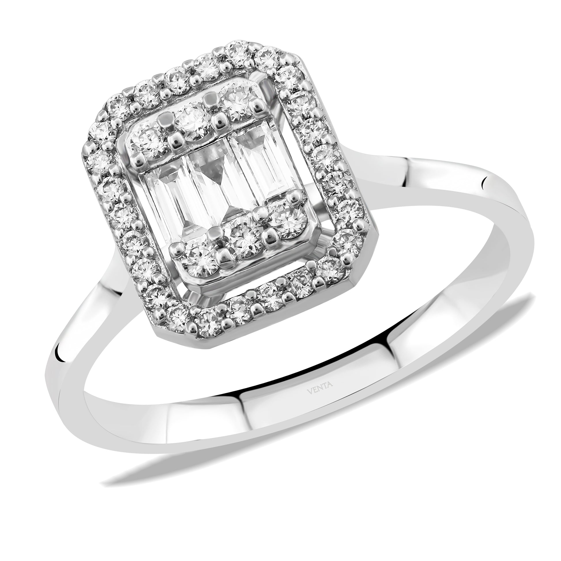 0,53 Karat Baget Pırlanta Yüzük "Mahru"