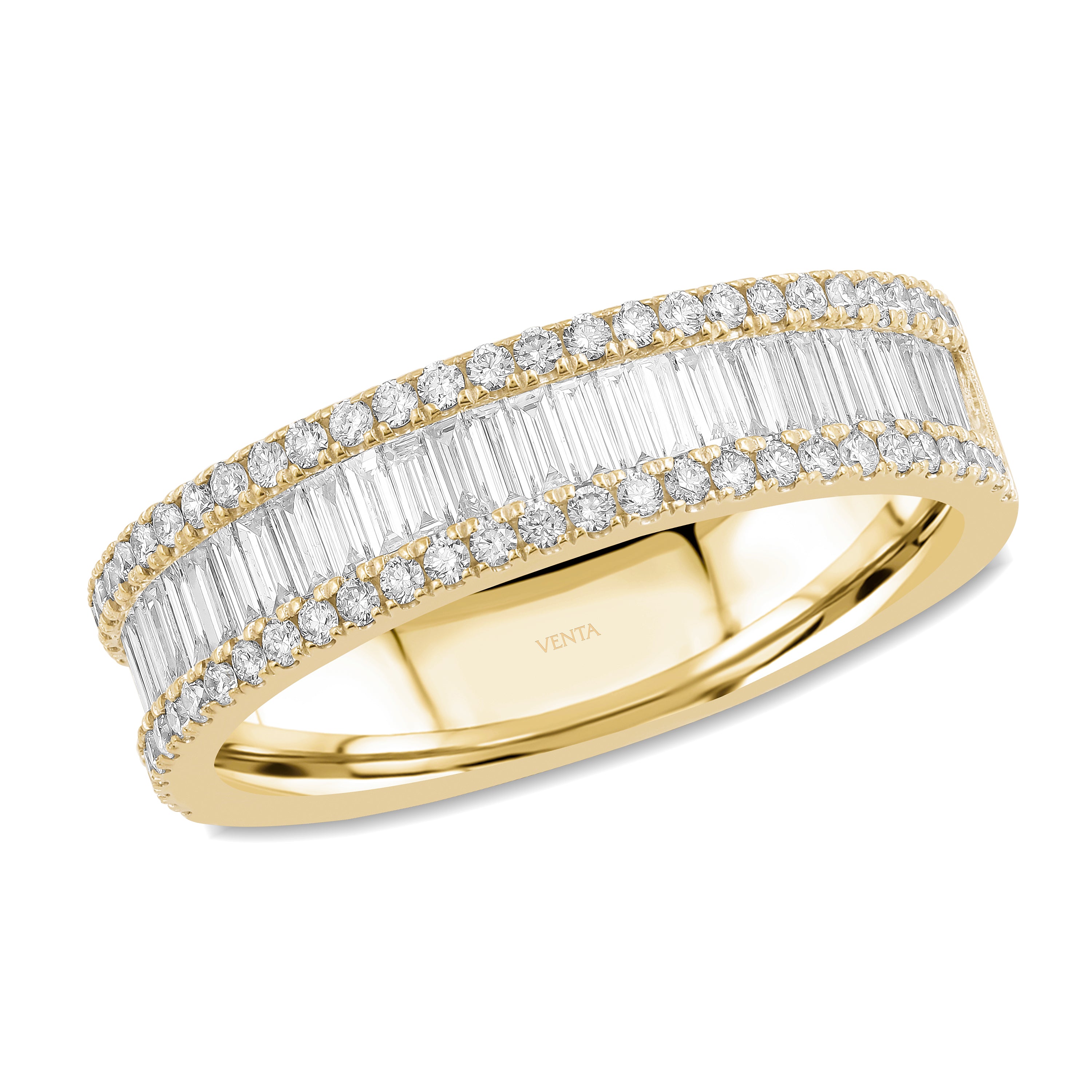 1,26 Karat Tasarım Baget Pırlanta Yüzük