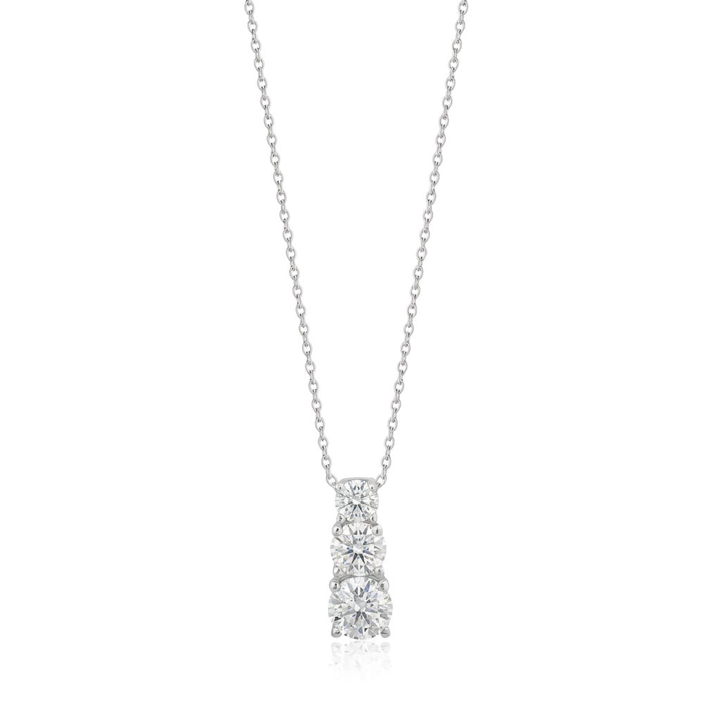 0,95 Karat F Renk Tasarım Pırlanta Kolye, F Renk SI - Venta Jewelry
