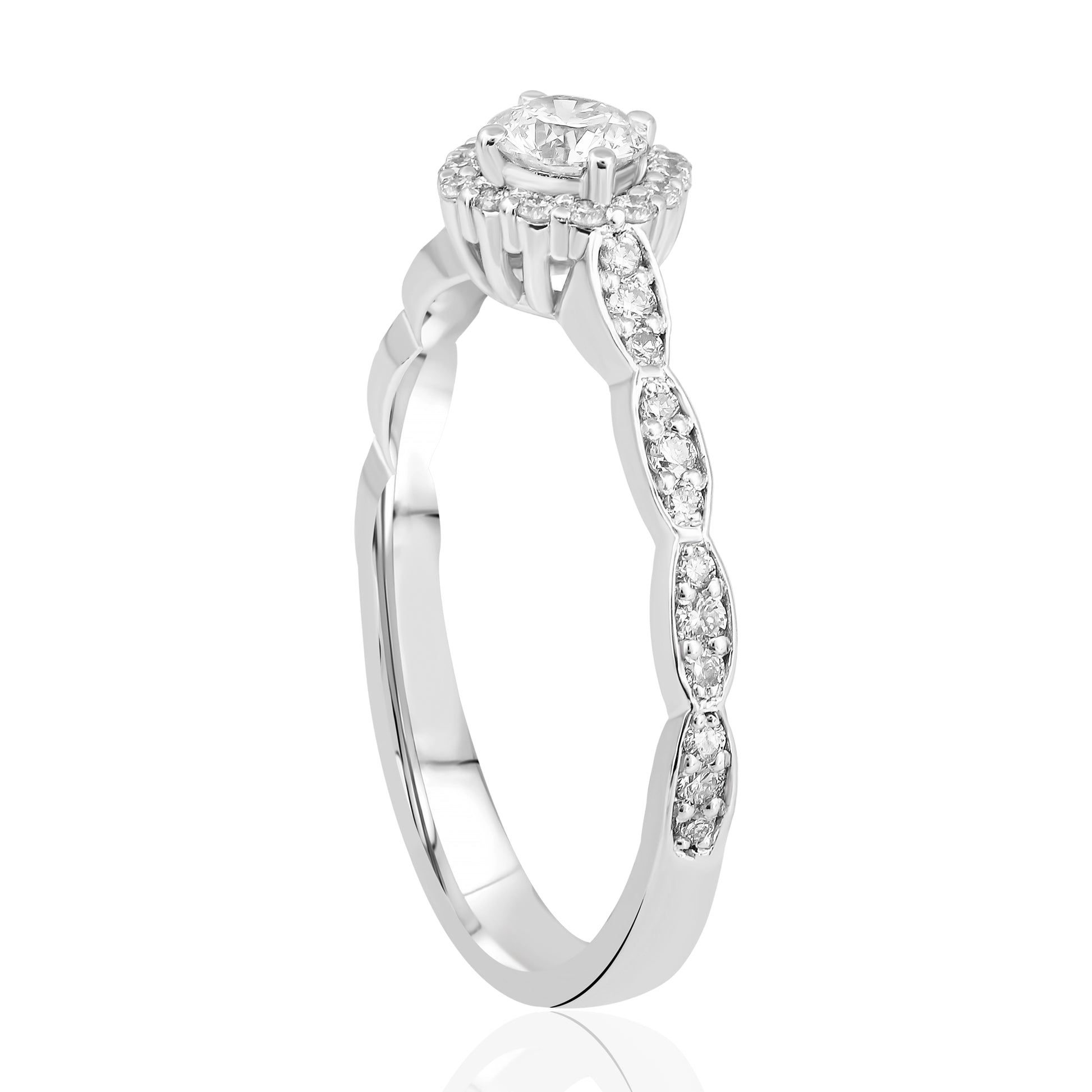 0,50 Karat F Renk Tasarım Tektaş Pırlanta Yüzük - Venta Jewelry