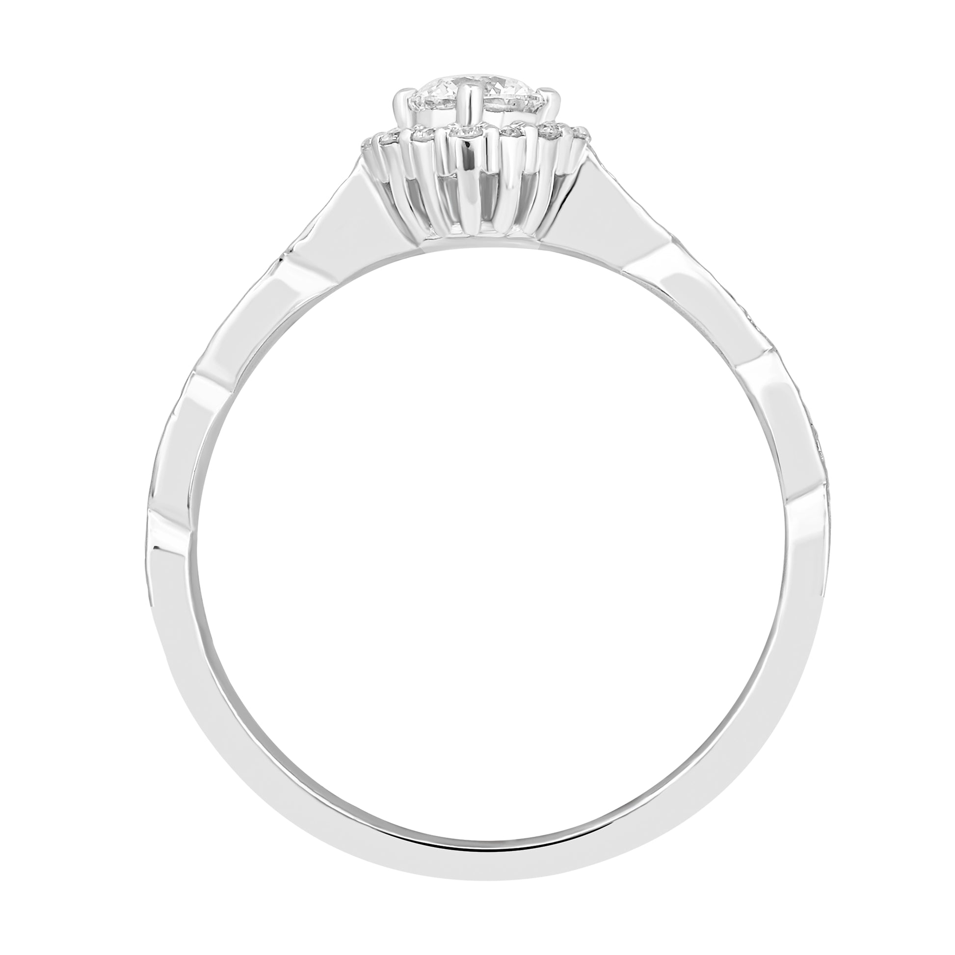 0,50 Karat F Renk Tasarım Tektaş Pırlanta Yüzük - Venta Jewelry