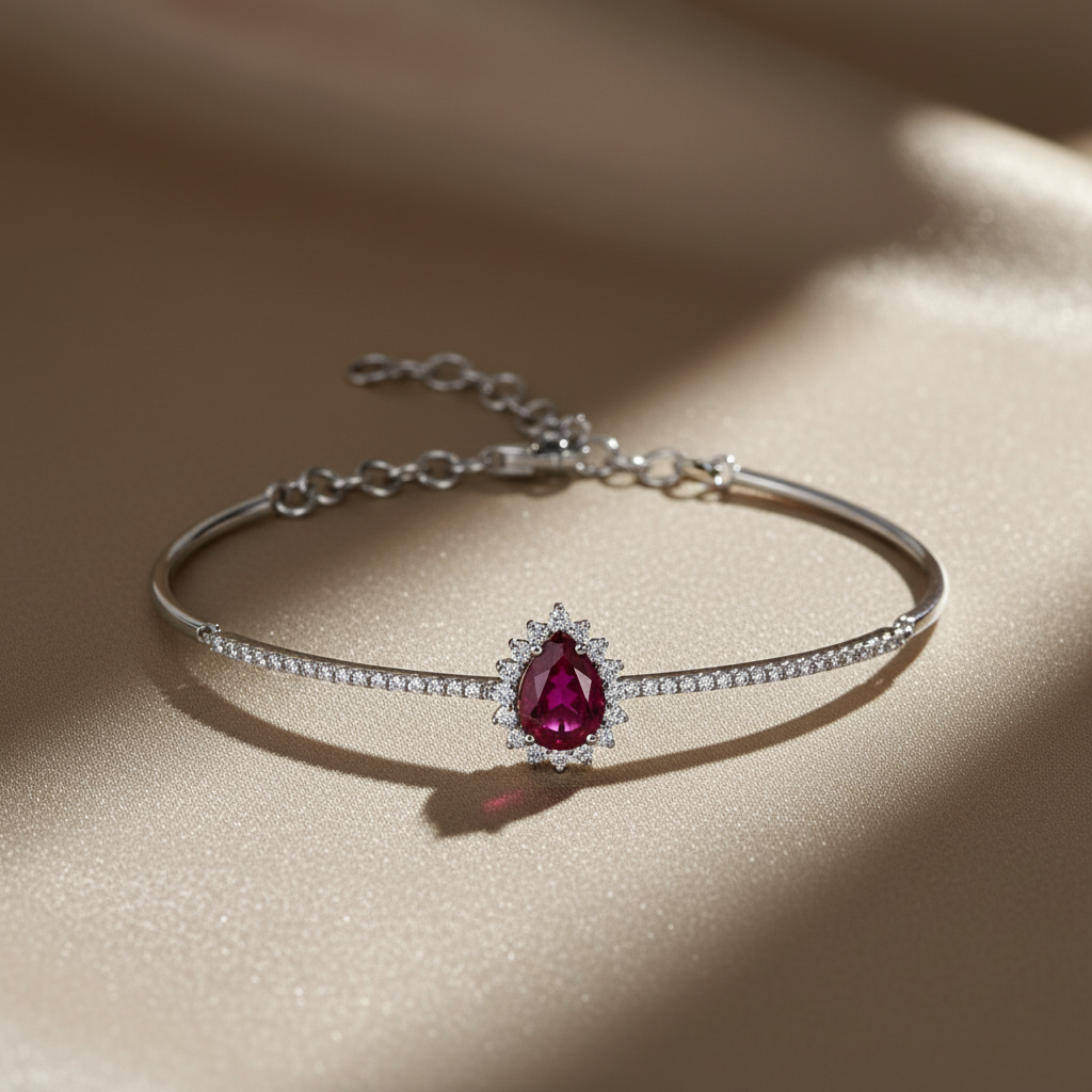 3,73 Karat Pırlantalı Yakut Bileklik "Ahla"