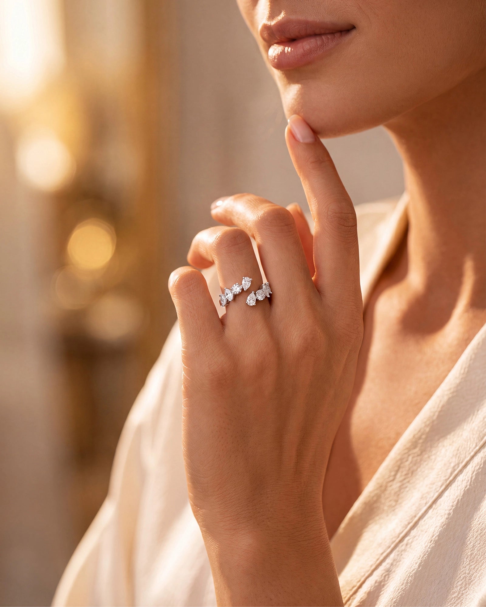 0,70 Karat F Renk Tasarım Pırlanta Yüzük, F Renk SI - Venta Jewelry