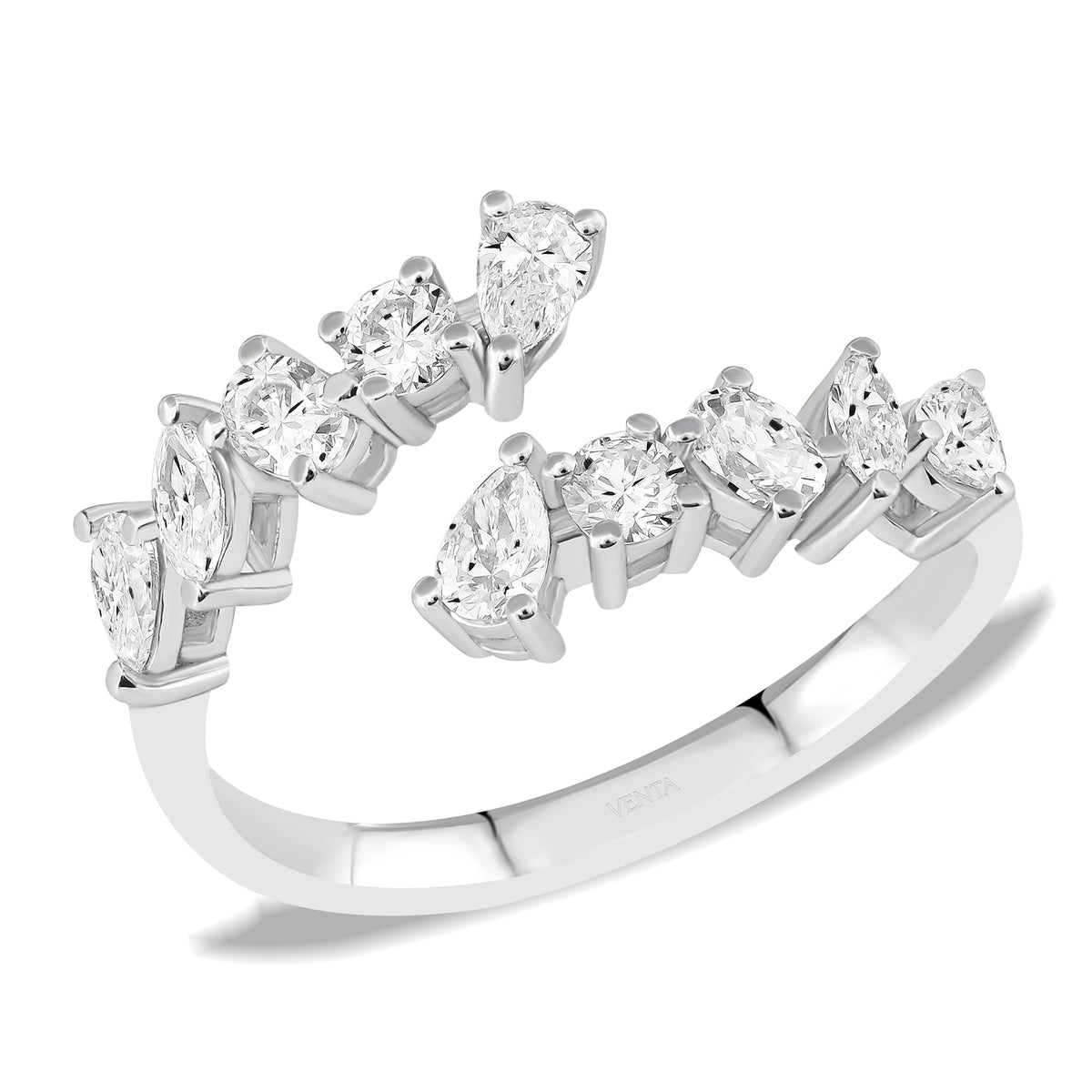 0,70 Karat F Renk Tasarım Pırlanta Yüzük, F Renk SI - Venta Jewelry
