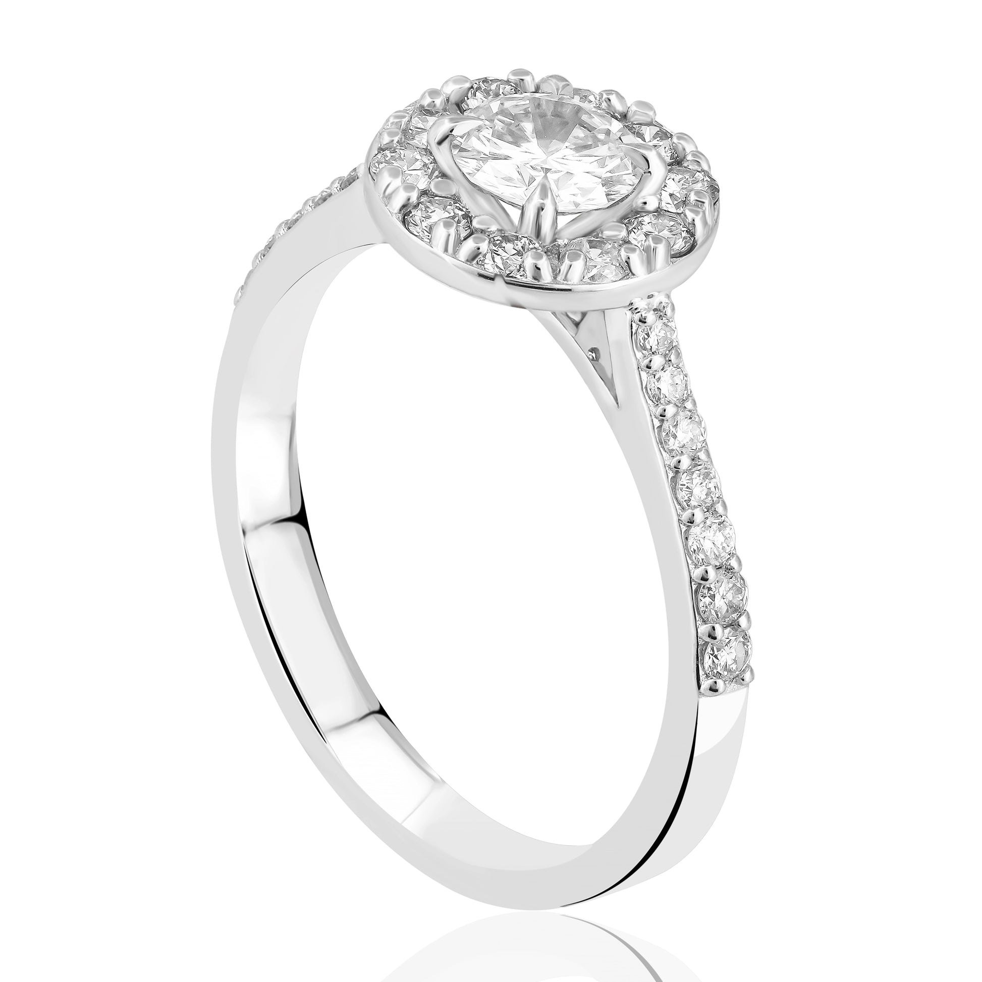HRD Certified 0.40 Carat D Color Solitaire Diamond Ring "Belur"