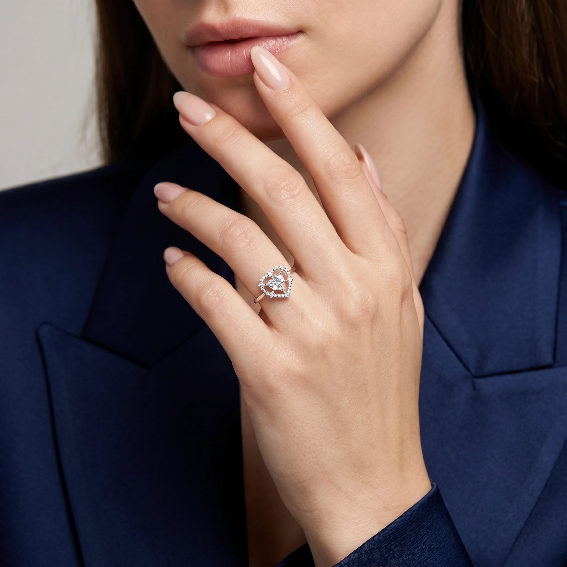 0.30 Carat Half-Circle Diamond Ring "Veca"