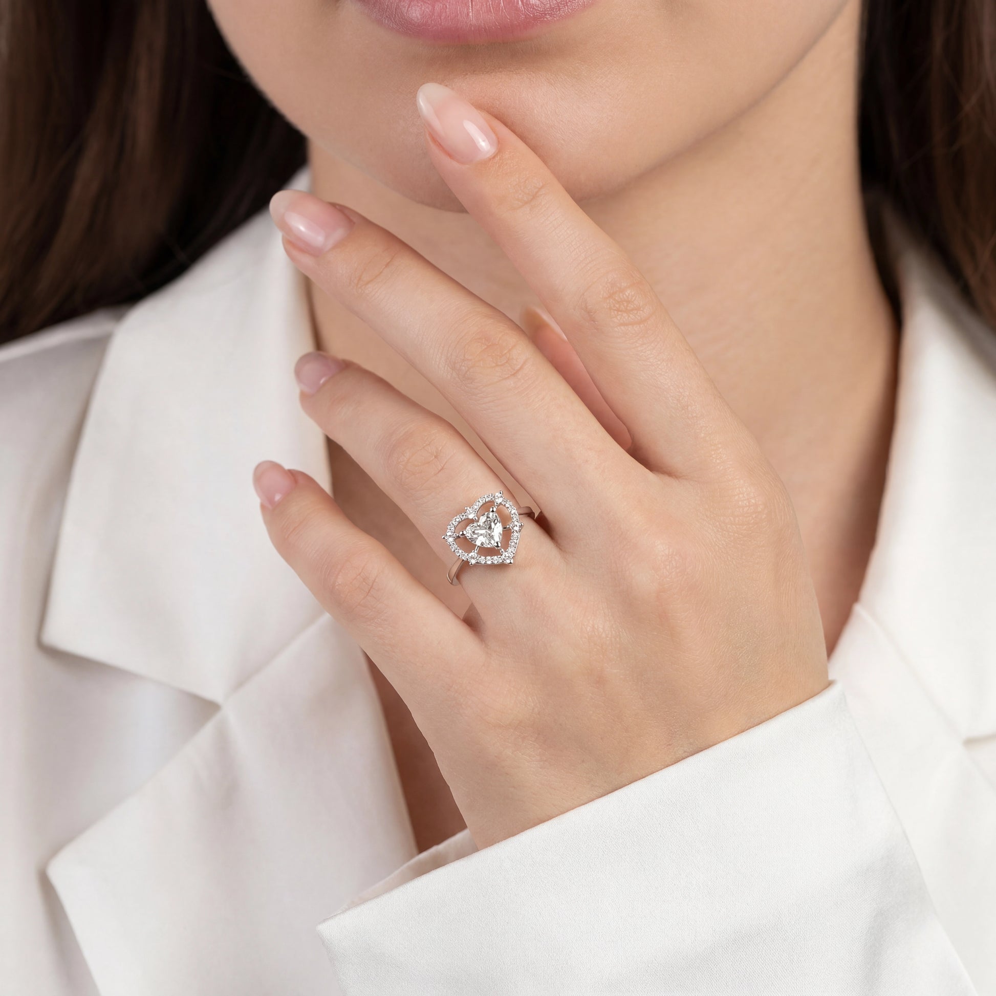 0.30 Carat Half-Circle Diamond Ring "Veca"