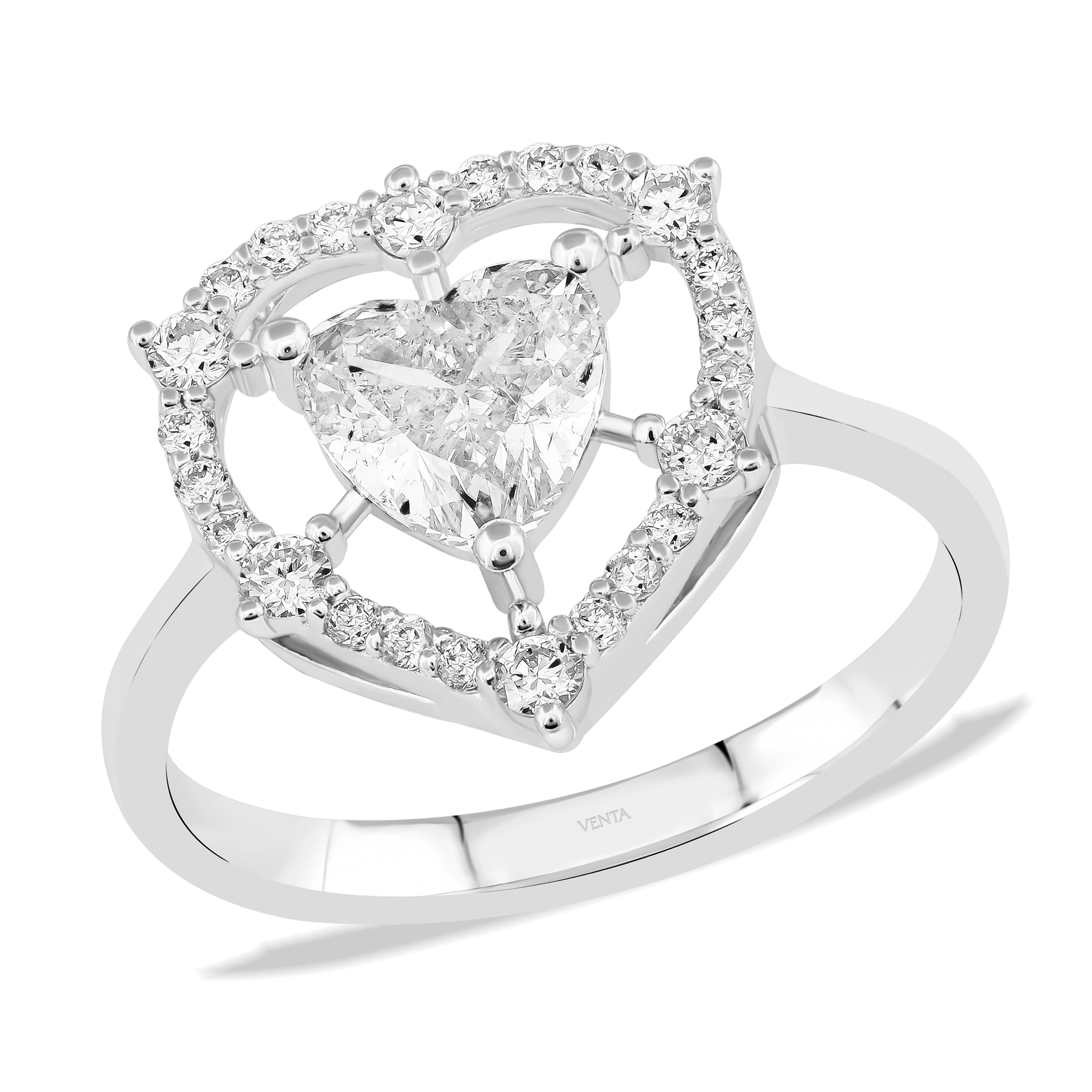 0.30 Carat Half-Circle Diamond Ring "Veca"