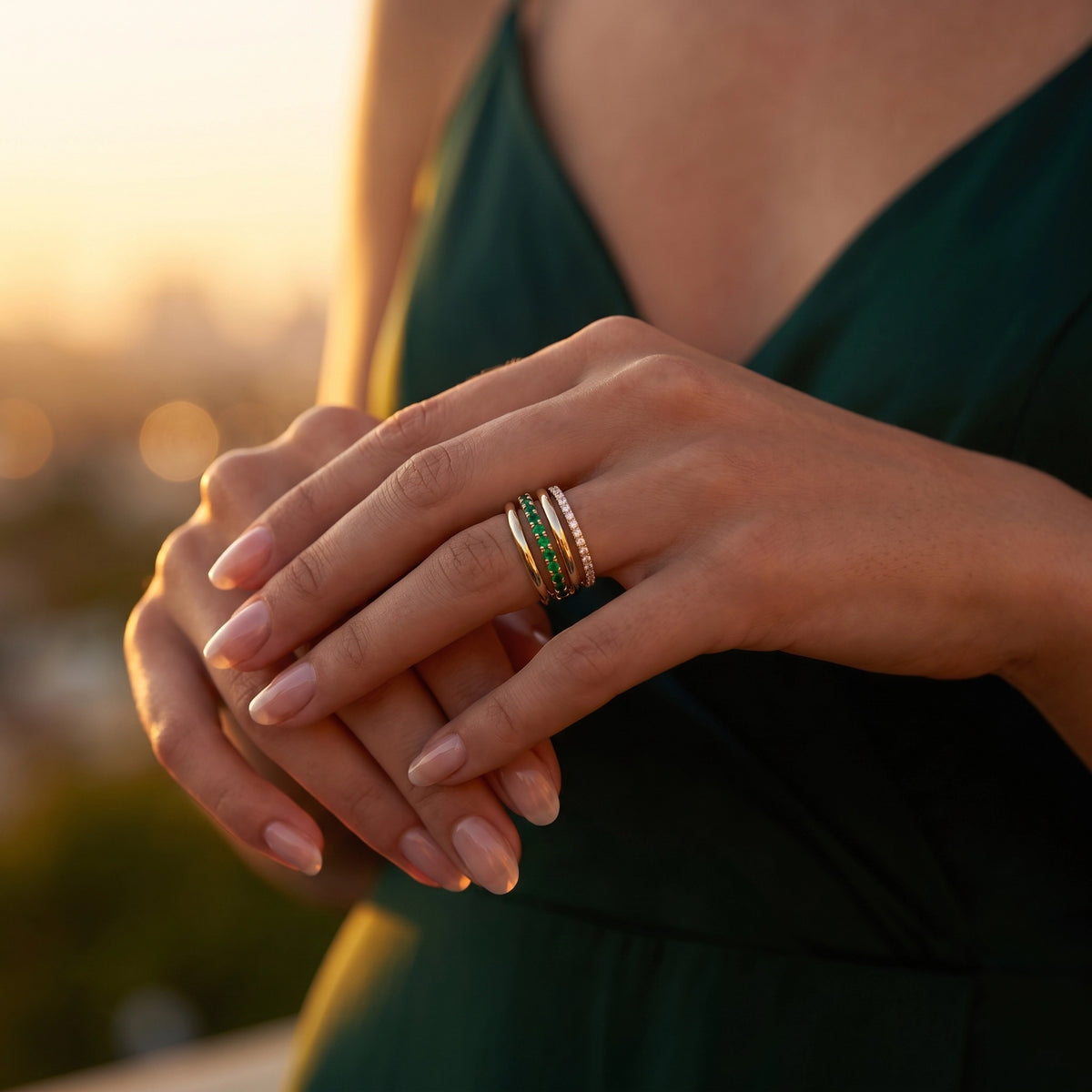 1,58 Karat F Renk Pırlantalı Zümrüt Yüzük - Venta Jewelry
