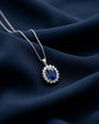 2,86 Karat Pırlantalı Safir Kolye, F Renk SI - Venta Jewelry