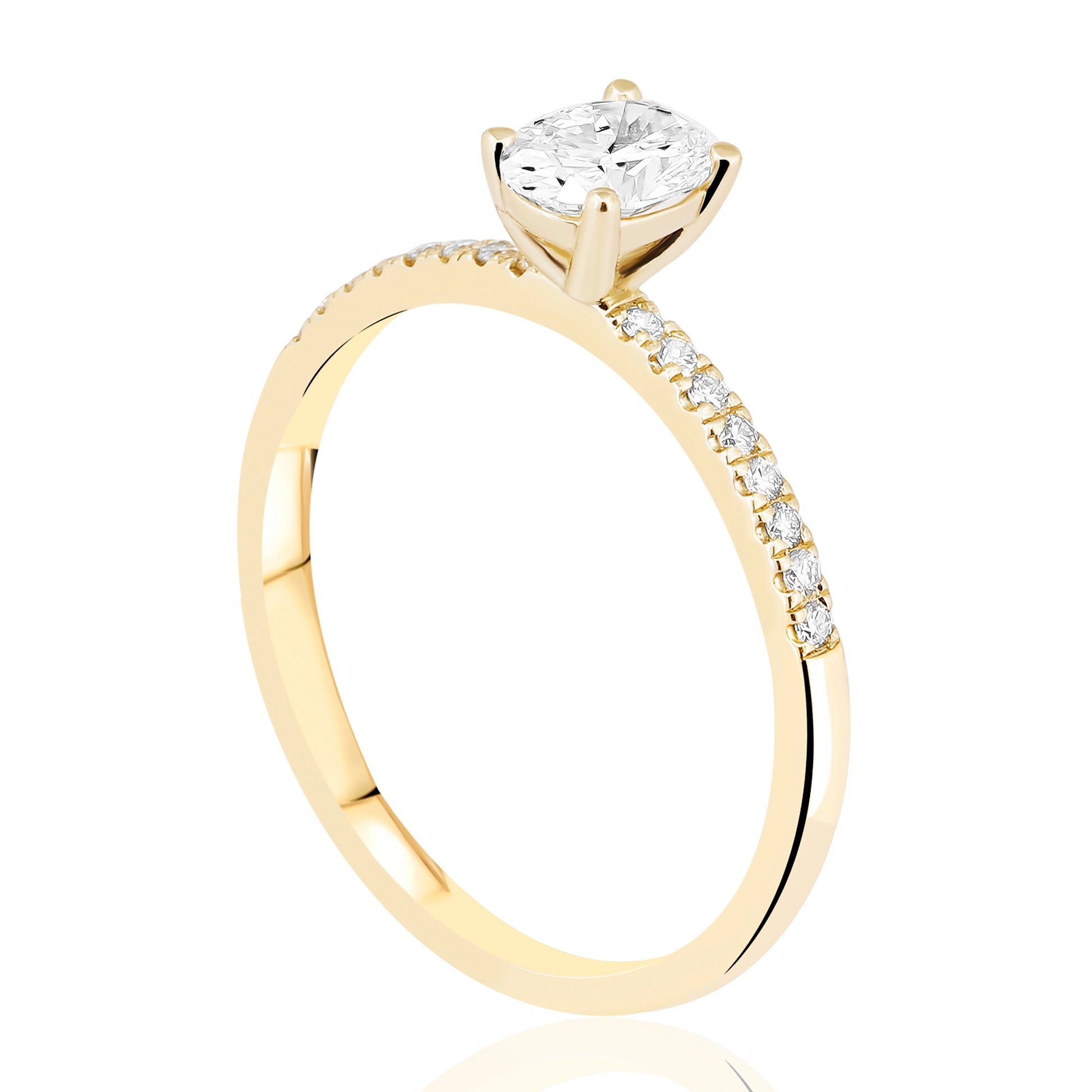 HRD Certified 0.40 Carat D Color Solitaire Diamond Ring "Belur"