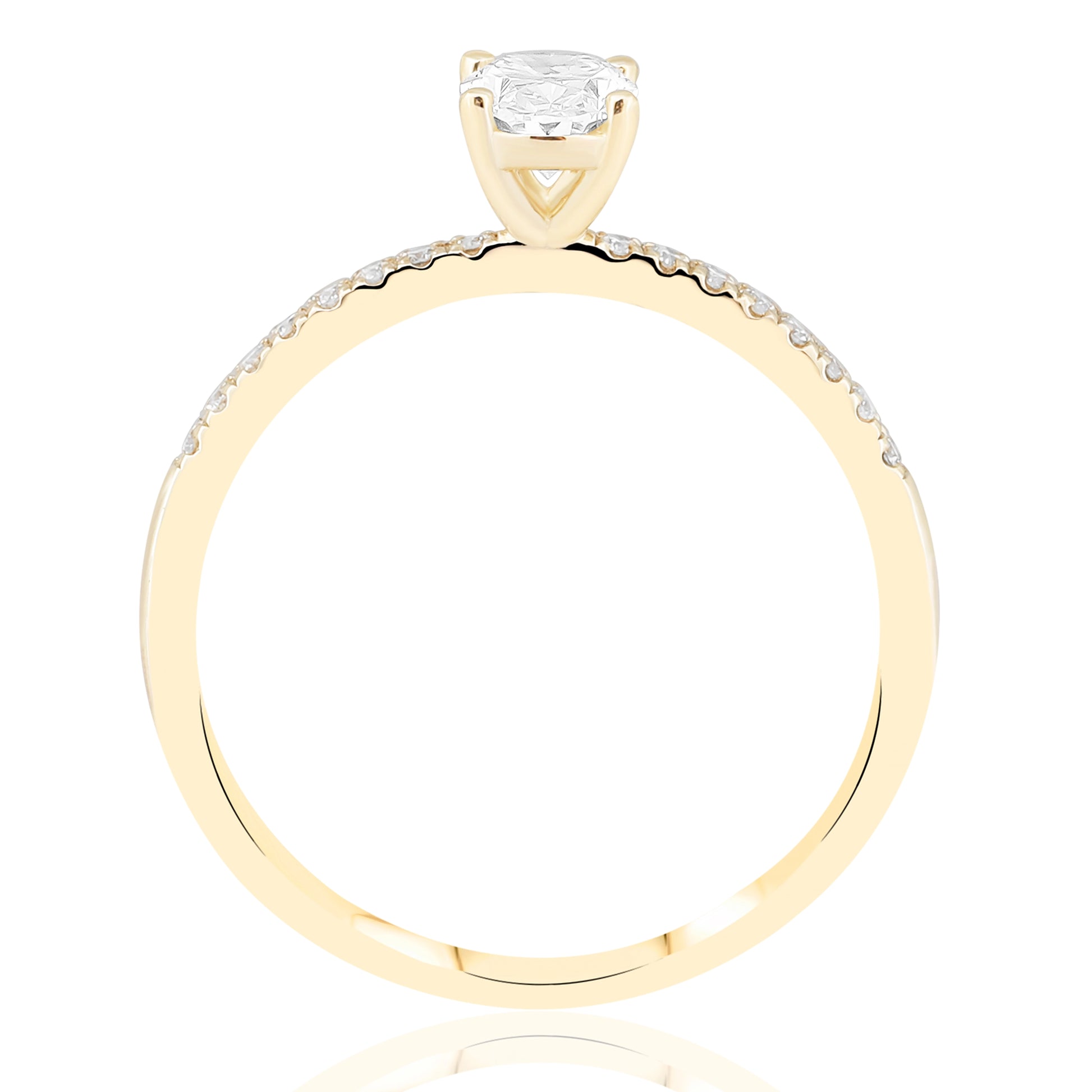 HRD Certified 0.40 Carat D Color Solitaire Diamond Ring "Belur"