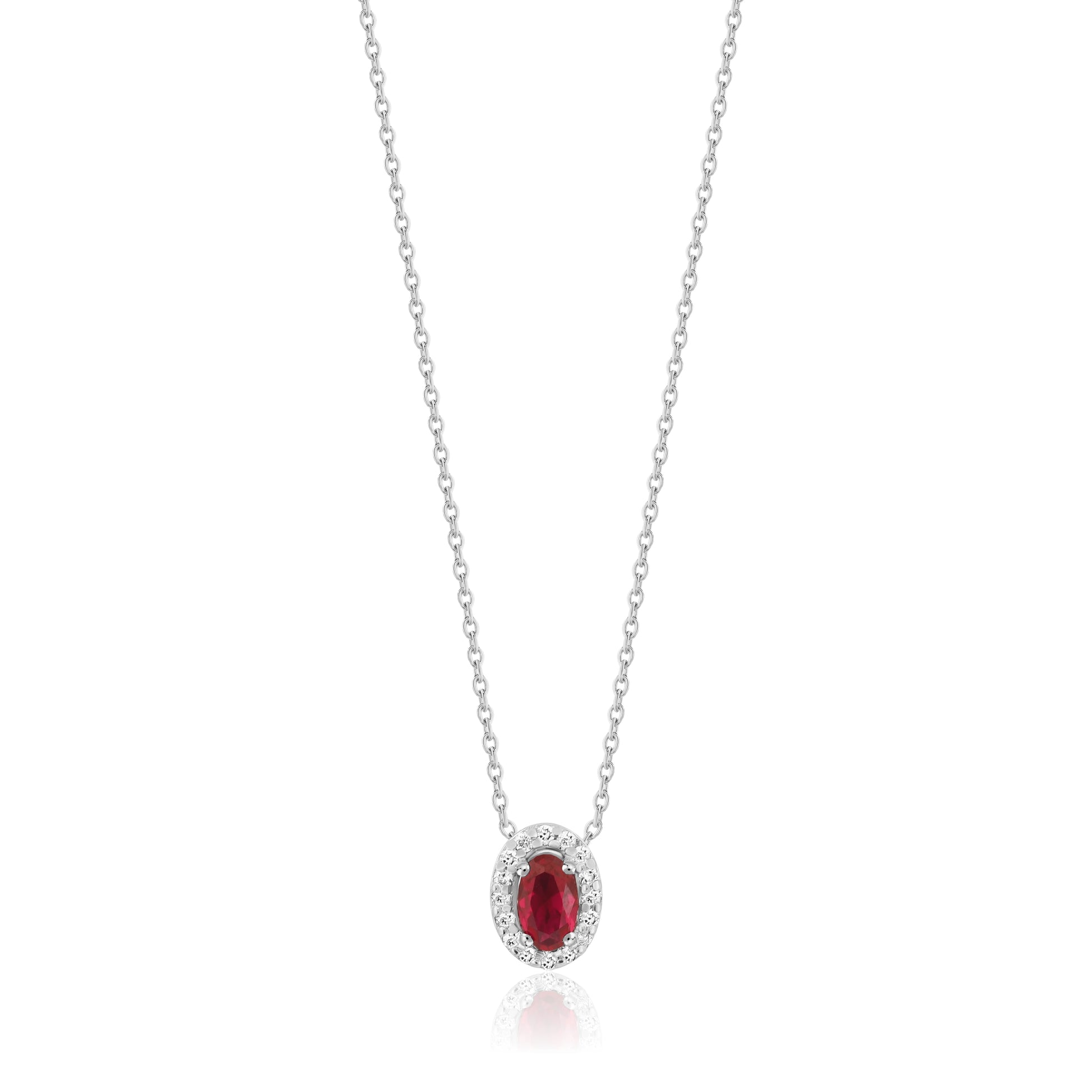 0,33 Karat Pırlantalı Yakut Kolye - Venta Jewelry