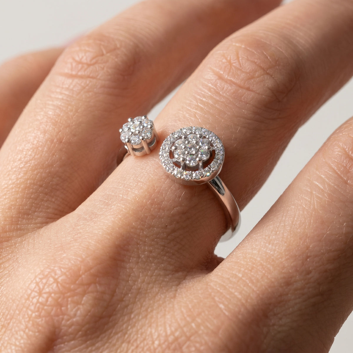 0,36 Karat Tasarım Pırlanta Yüzük, F Renk SI - Venta Jewelry
