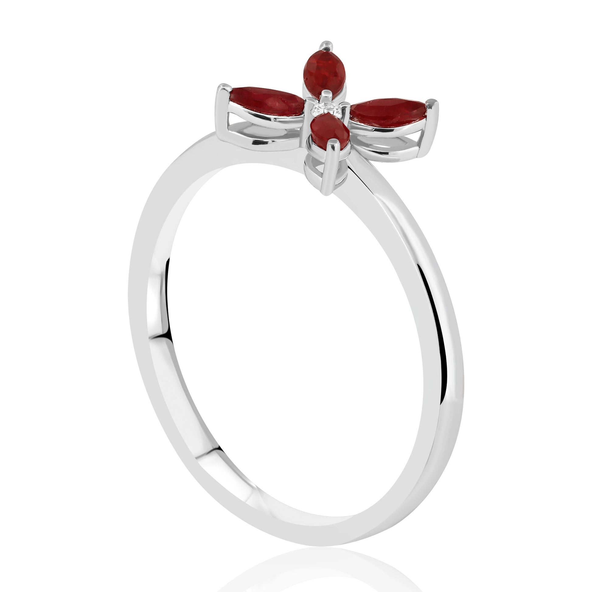 0,37 Karat Pırlantalı Yakut Yüzük - Venta Jewelry