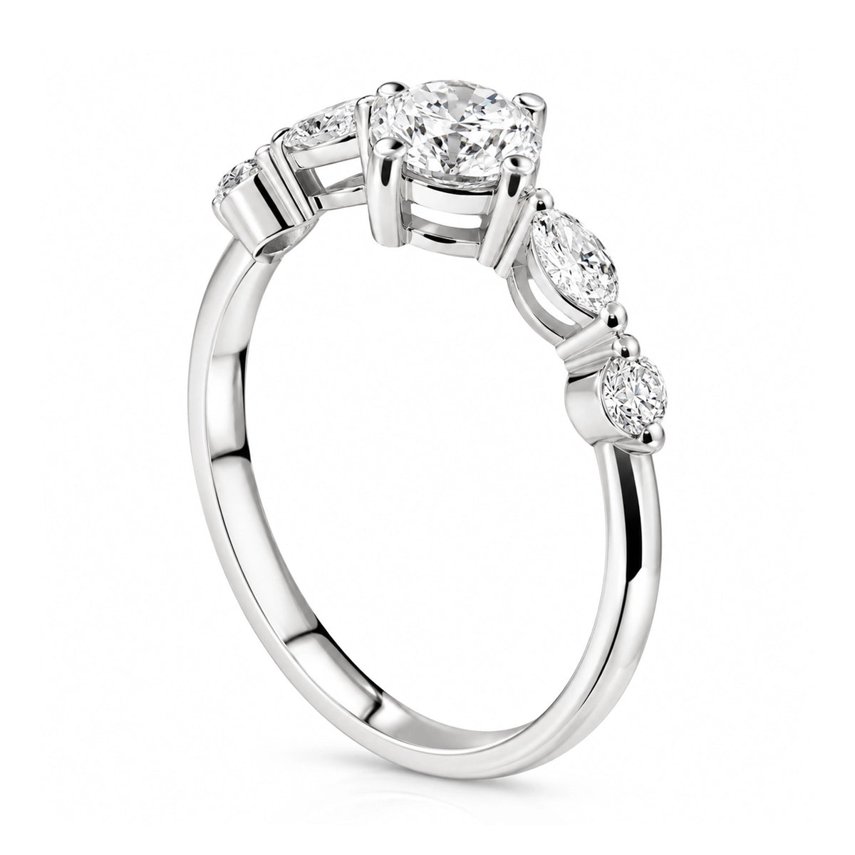 0.30 Carat Half-Circle Diamond Ring "Veca"
