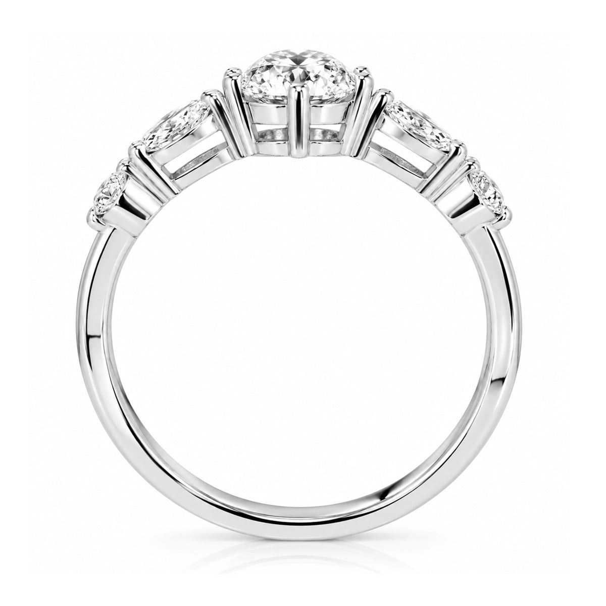 0.30 Carat Half-Circle Diamond Ring "Veca"
