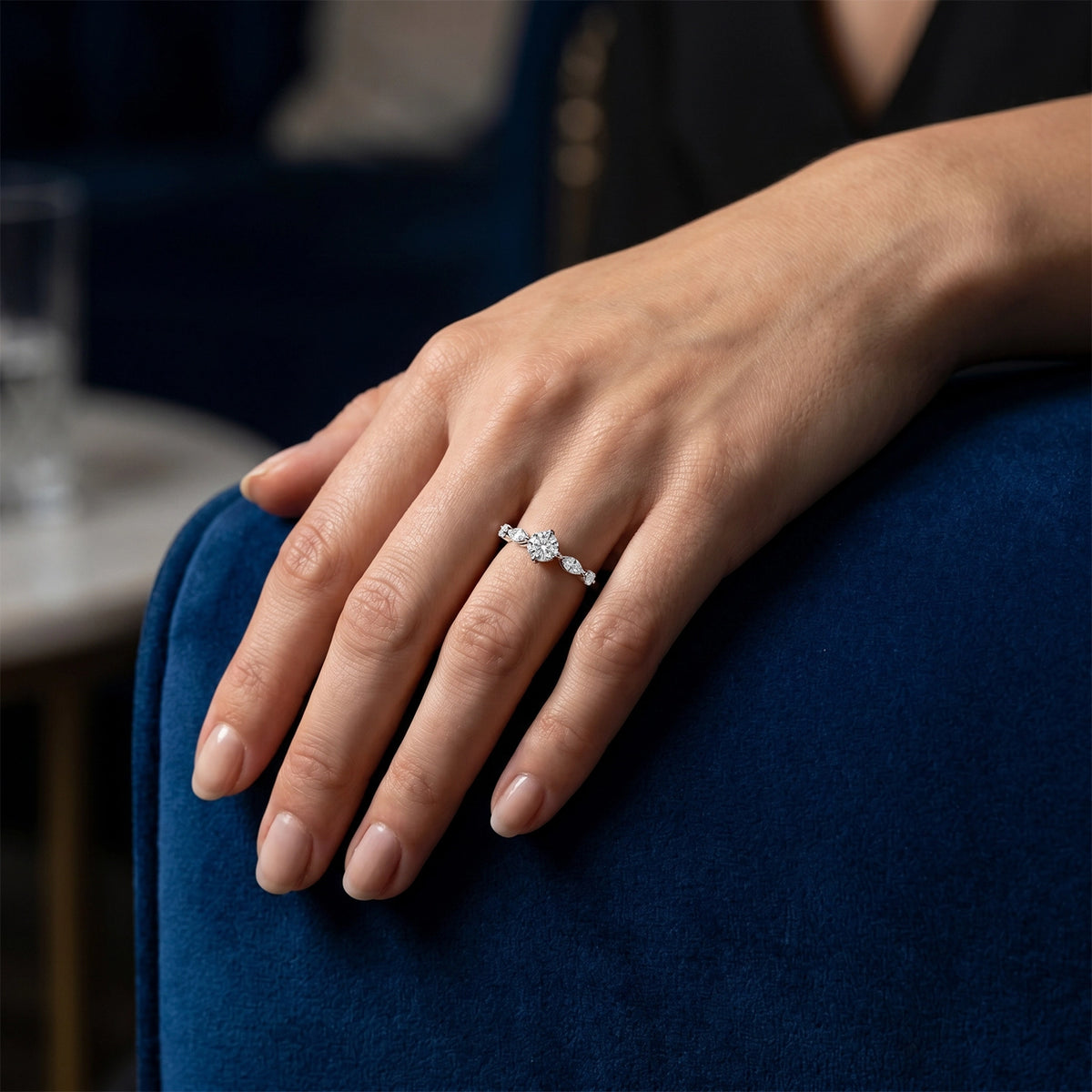 0.30 Carat Half-Circle Diamond Ring "Veca"
