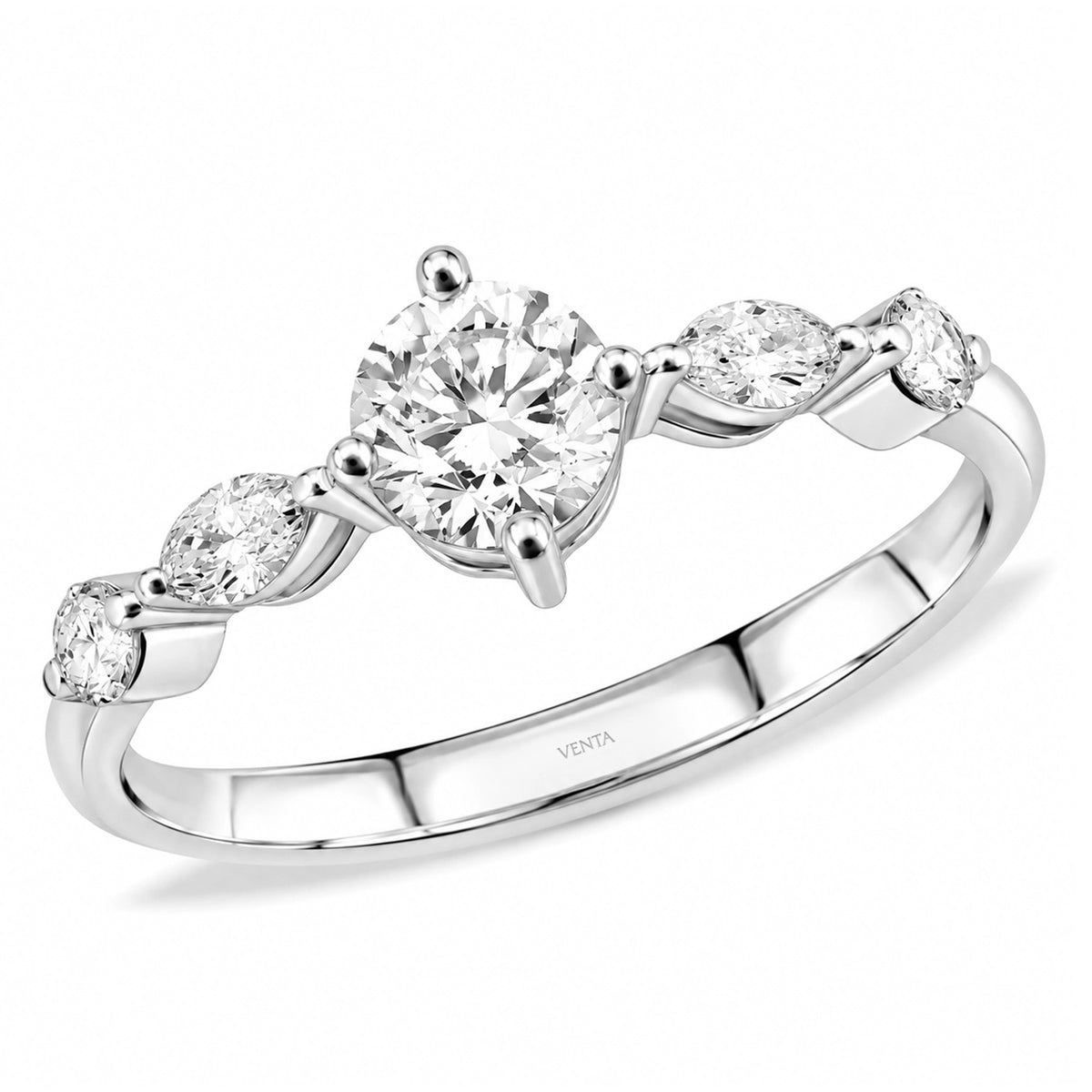 0.30 Carat Half-Circle Diamond Ring "Veca"
