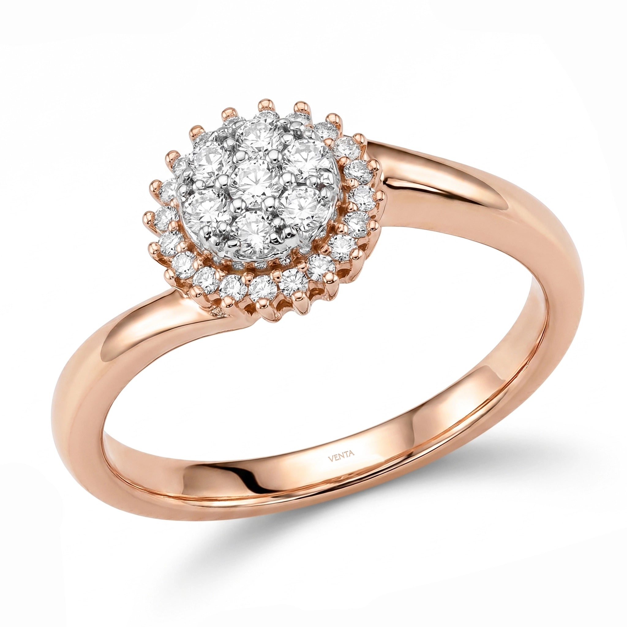 0,28 Karat F Renk Tasarım Pırlanta Yüzük - Venta Jewelry