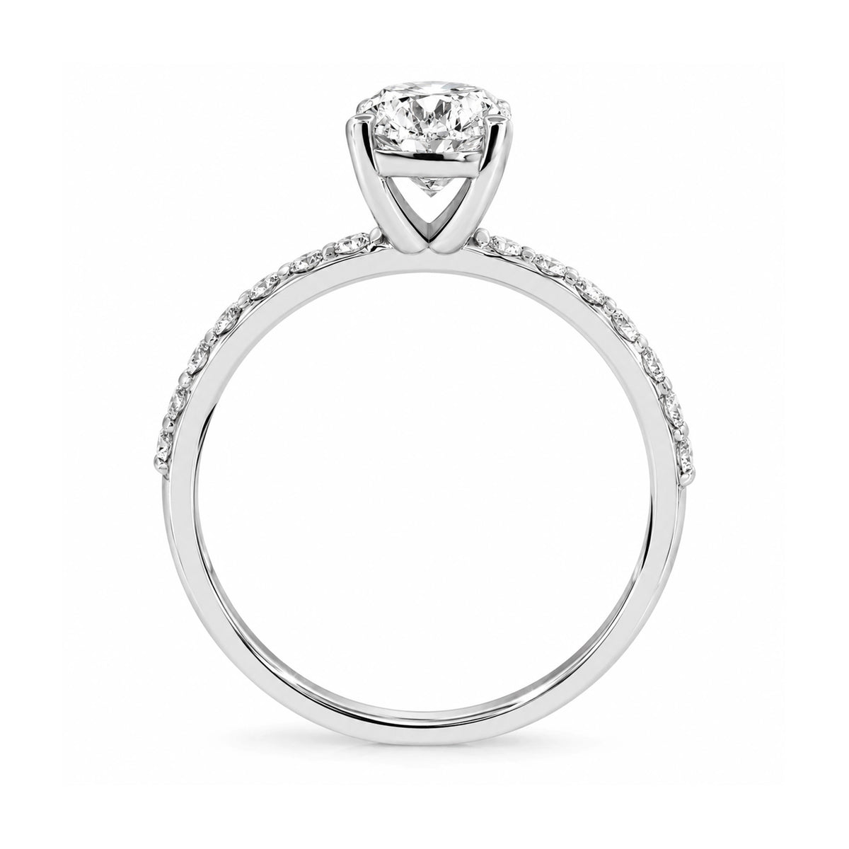 HRD Certified 0.85 Carat Oval Solitaire Diamond Ring
