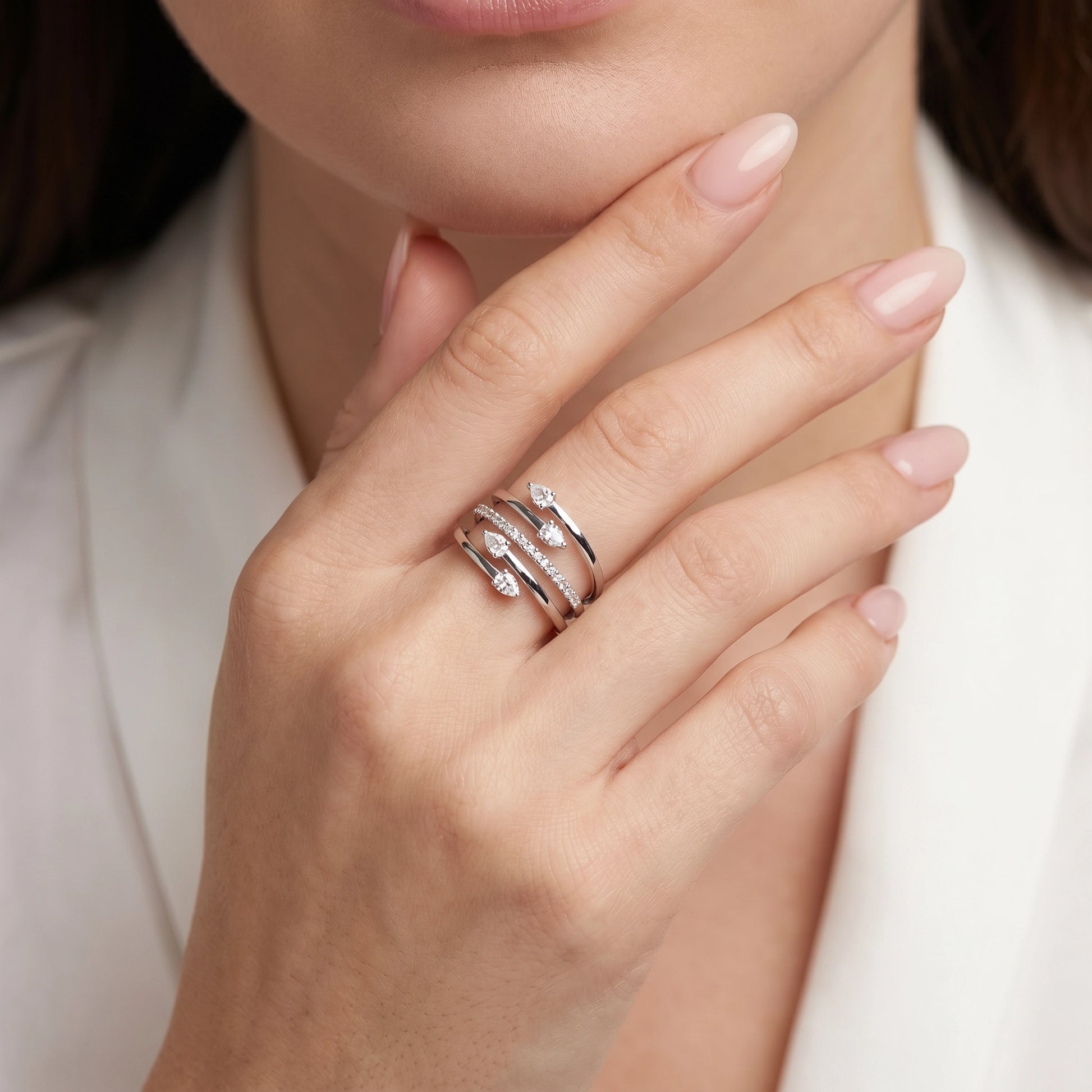 0,49 Karat F Renk Tasarım Pırlanta Yüzük - Venta Jewelry