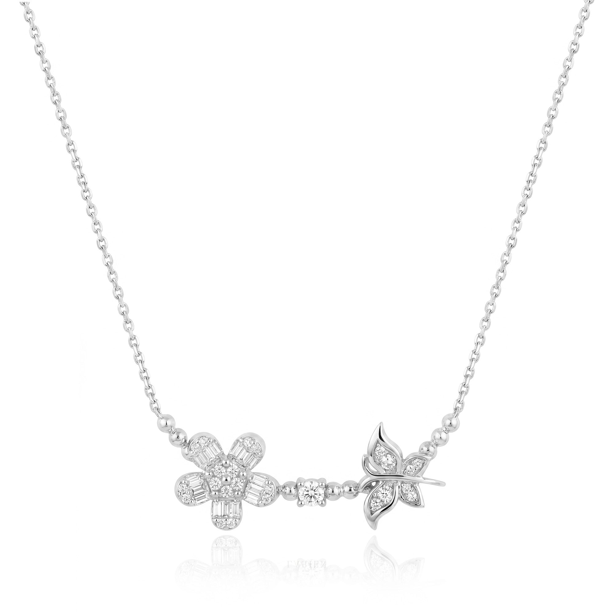 0,33 Karat Tasarım Pırlanta Kolye, F Renk SI - Venta Jewelry