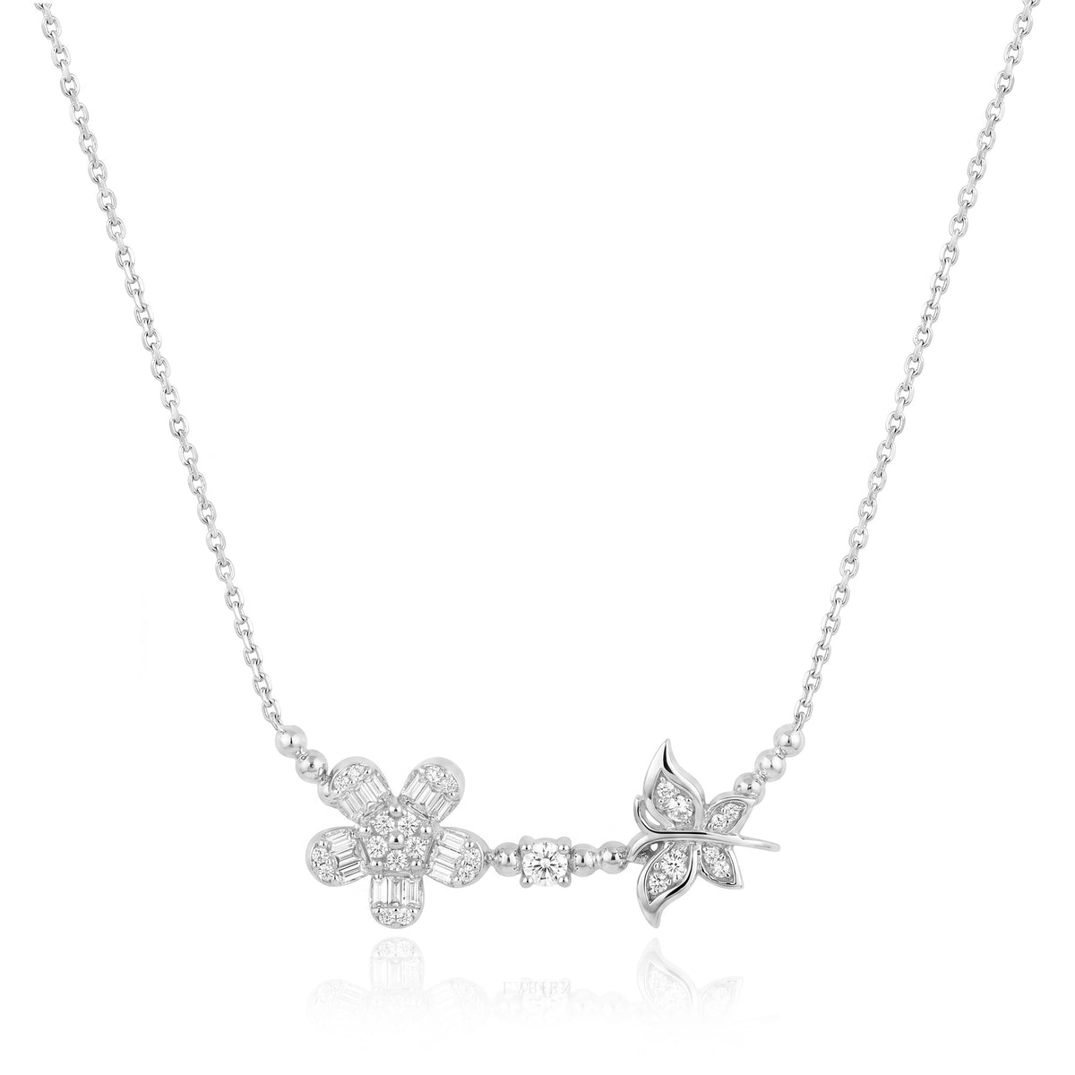 0,33 Karat Tasarım Pırlanta Kolye, F Renk SI - Venta Jewelry
