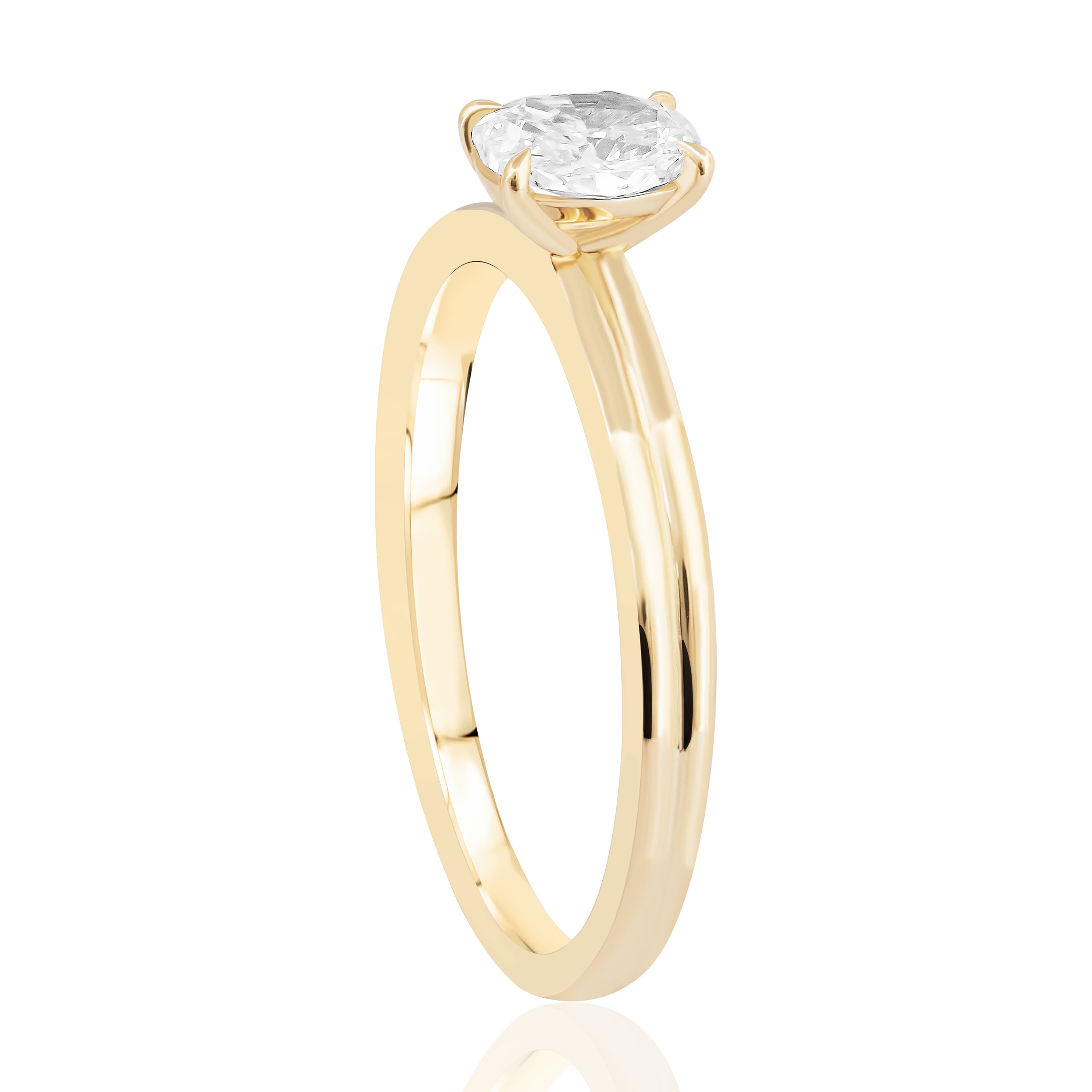 HRD Sertifikalı 0,46 Karat Radiant Tektaş Pırlanta Yüzük - Venta Jewelry