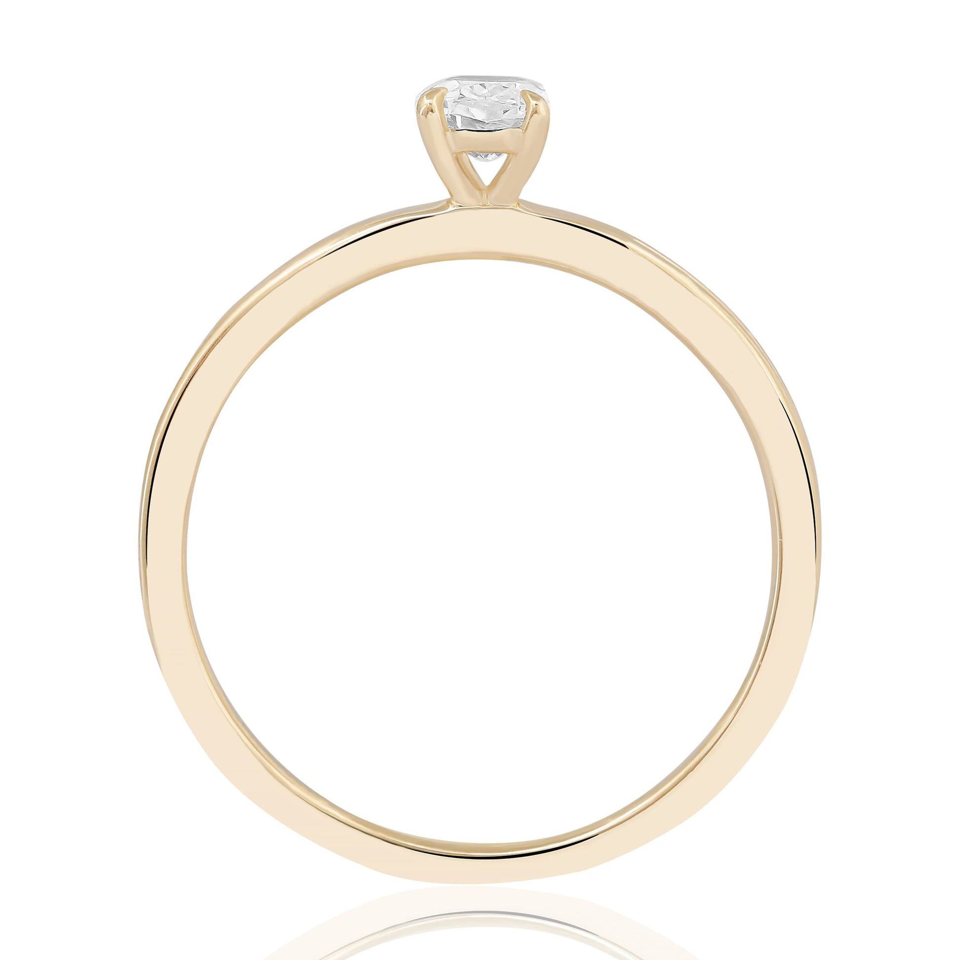 HRD Sertifikalı 0,46 Karat Radiant Tektaş Pırlanta Yüzük - Venta Jewelry