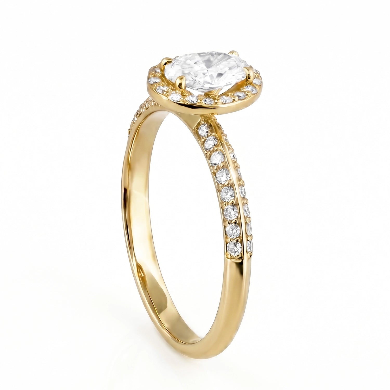 HRD Certified 0.40 Carat D Color Solitaire Diamond Ring "Belur"
