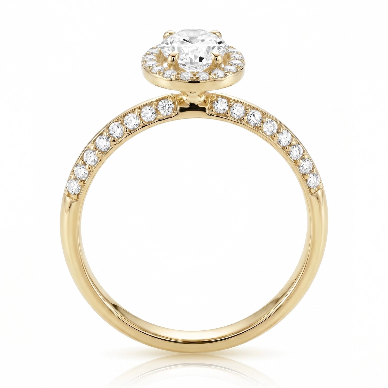 HRD Certified 0.40 Carat D Color Solitaire Diamond Ring "Belur"
