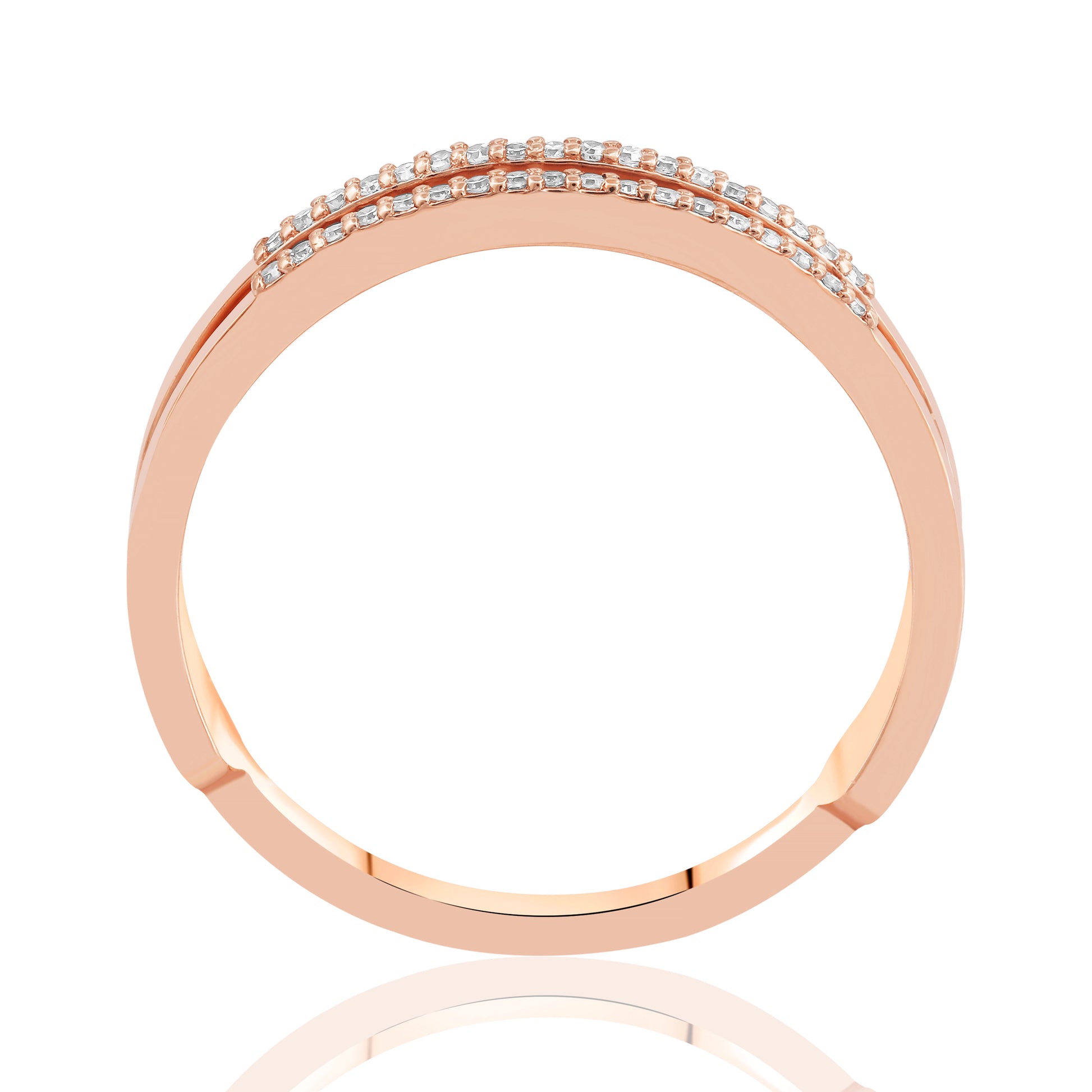 0,11 Karat F Renk Yarımtur Pırlanta Yüzük, F Renk SI - Venta Jewelry
