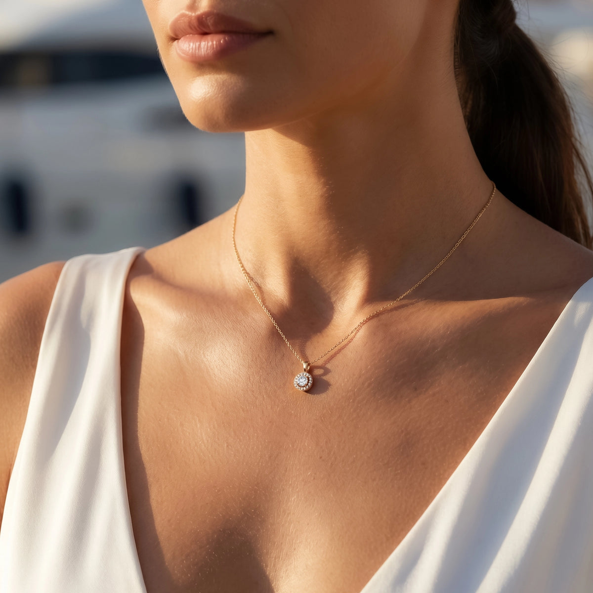 0.16 Carat Designer Diamond Necklace

