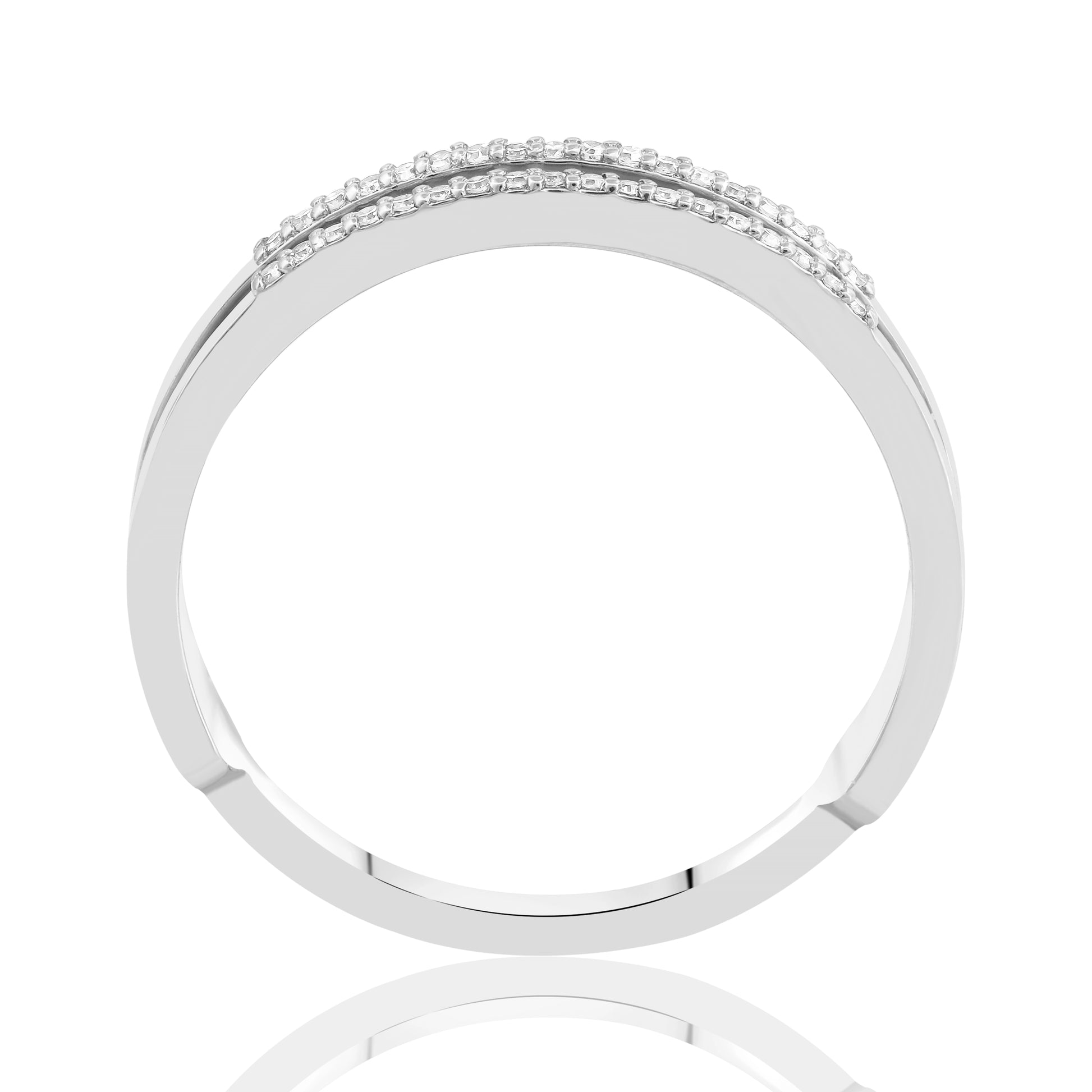 0,11 Karat F Renk Yarımtur Pırlanta Yüzük, F Renk SI - Venta Jewelry
